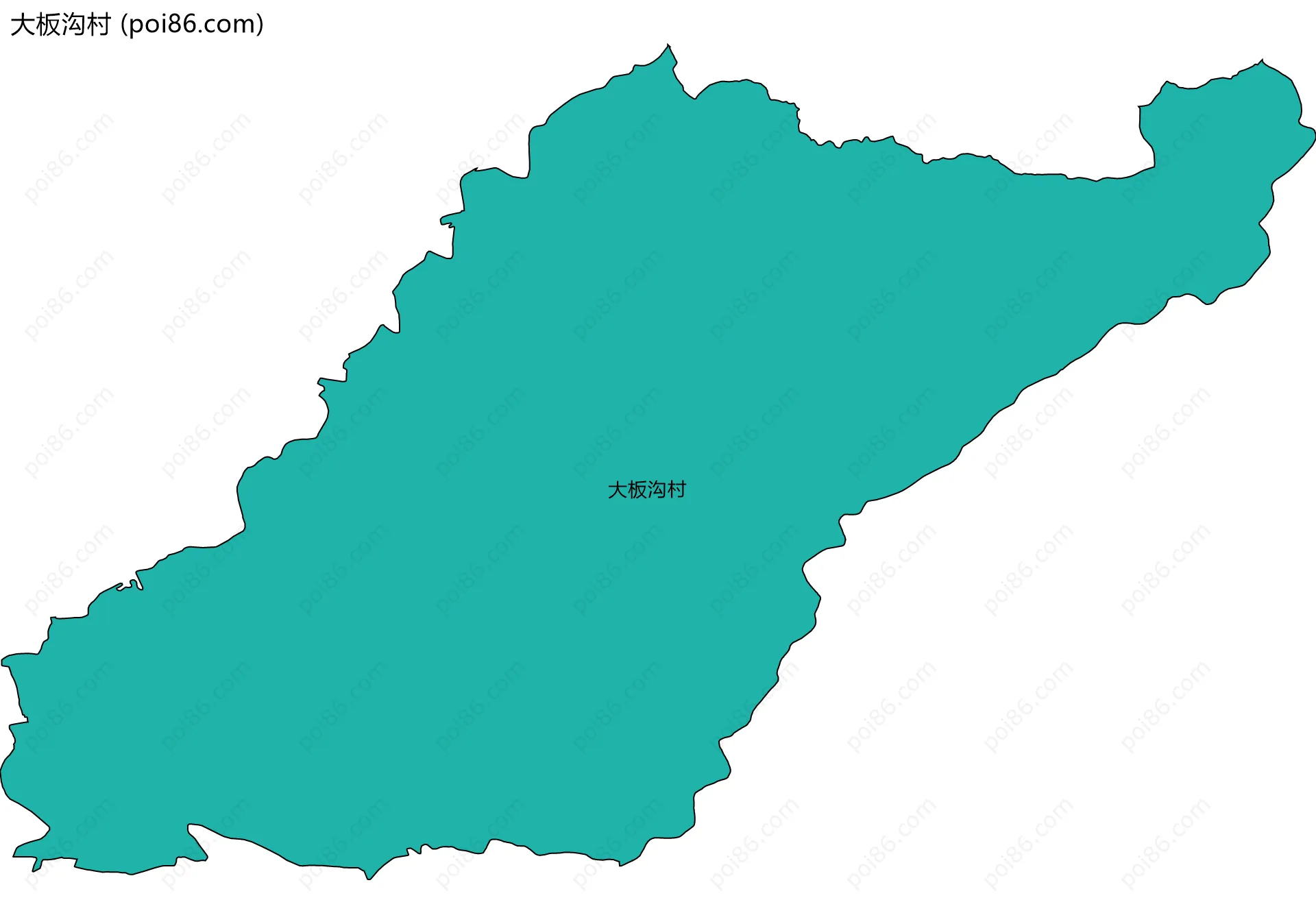 大板沟村边界地图
