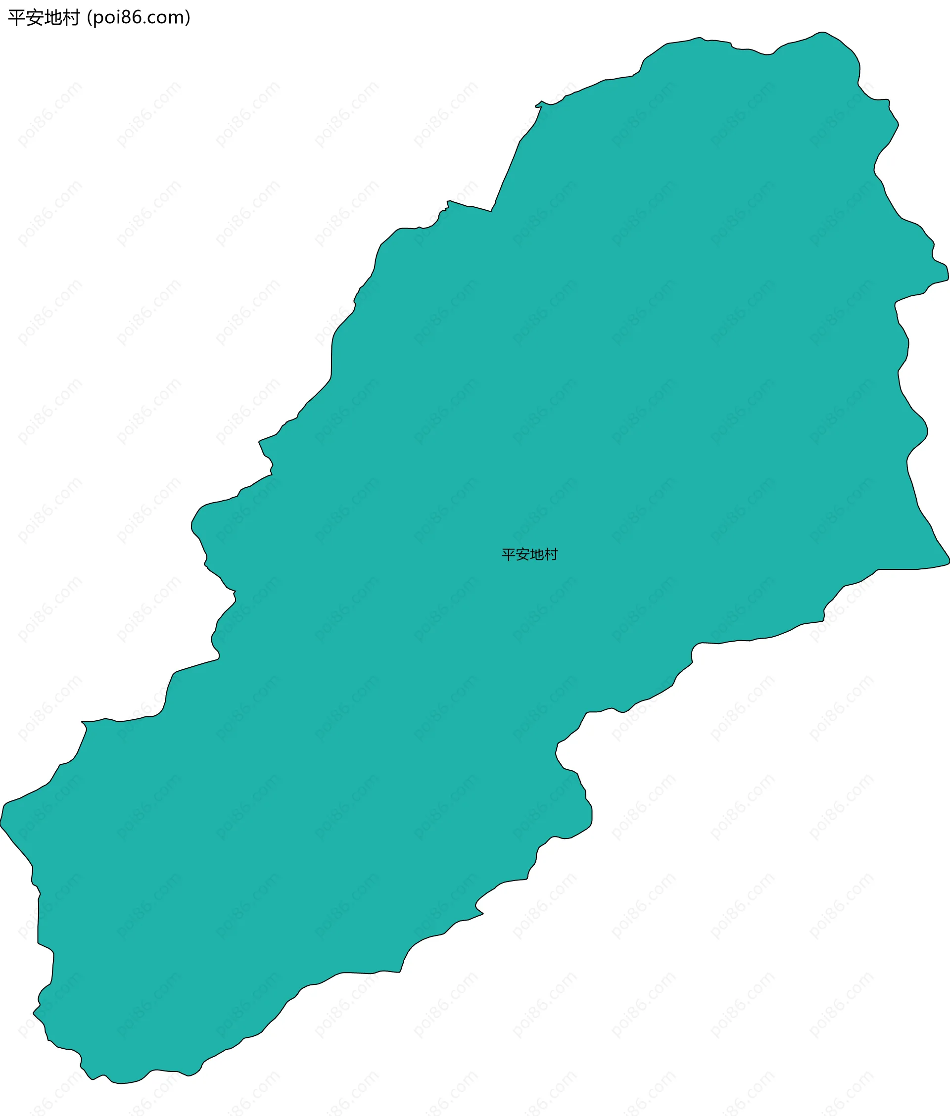平安地村边界地图