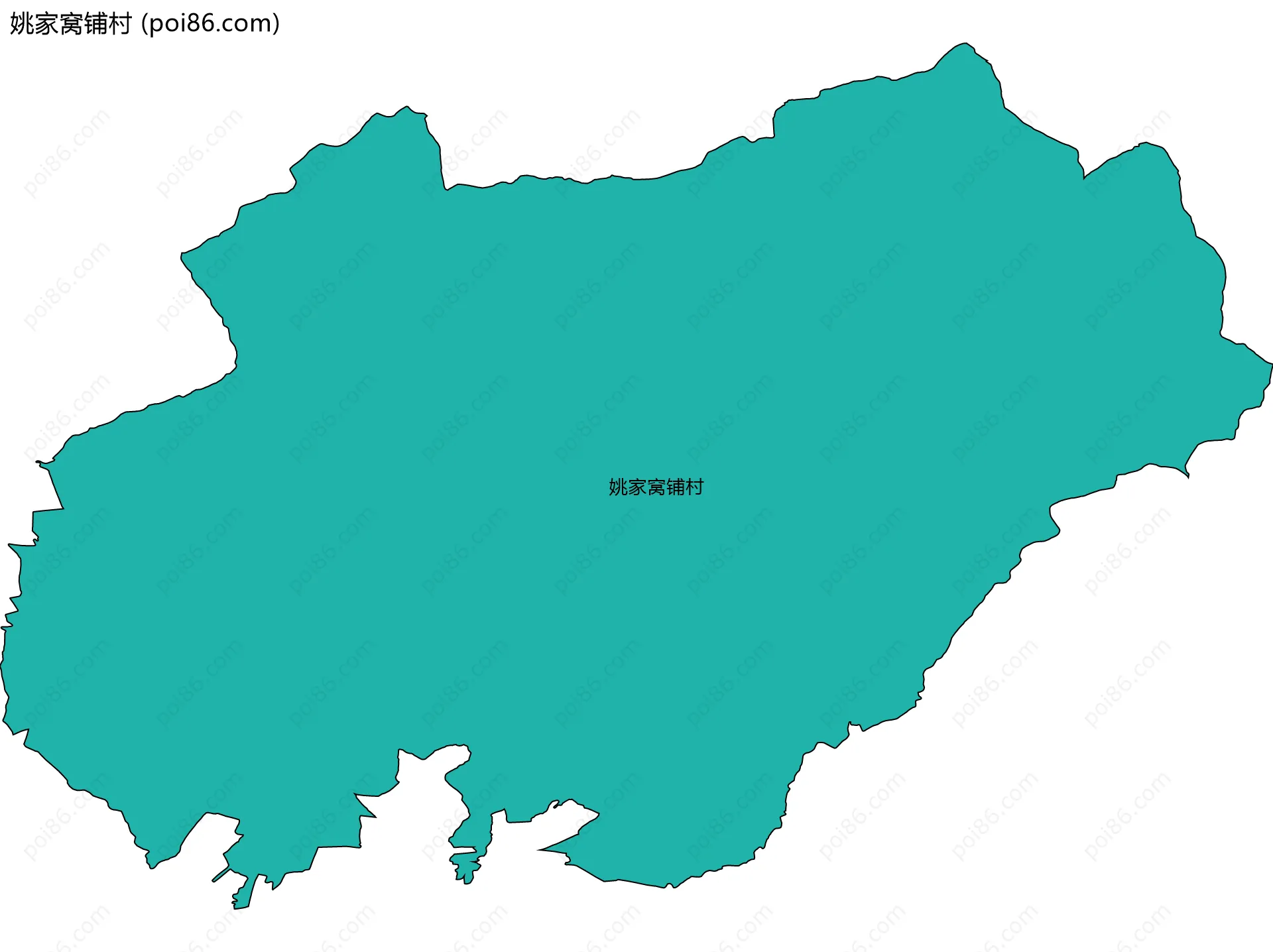 姚家窝铺村边界地图