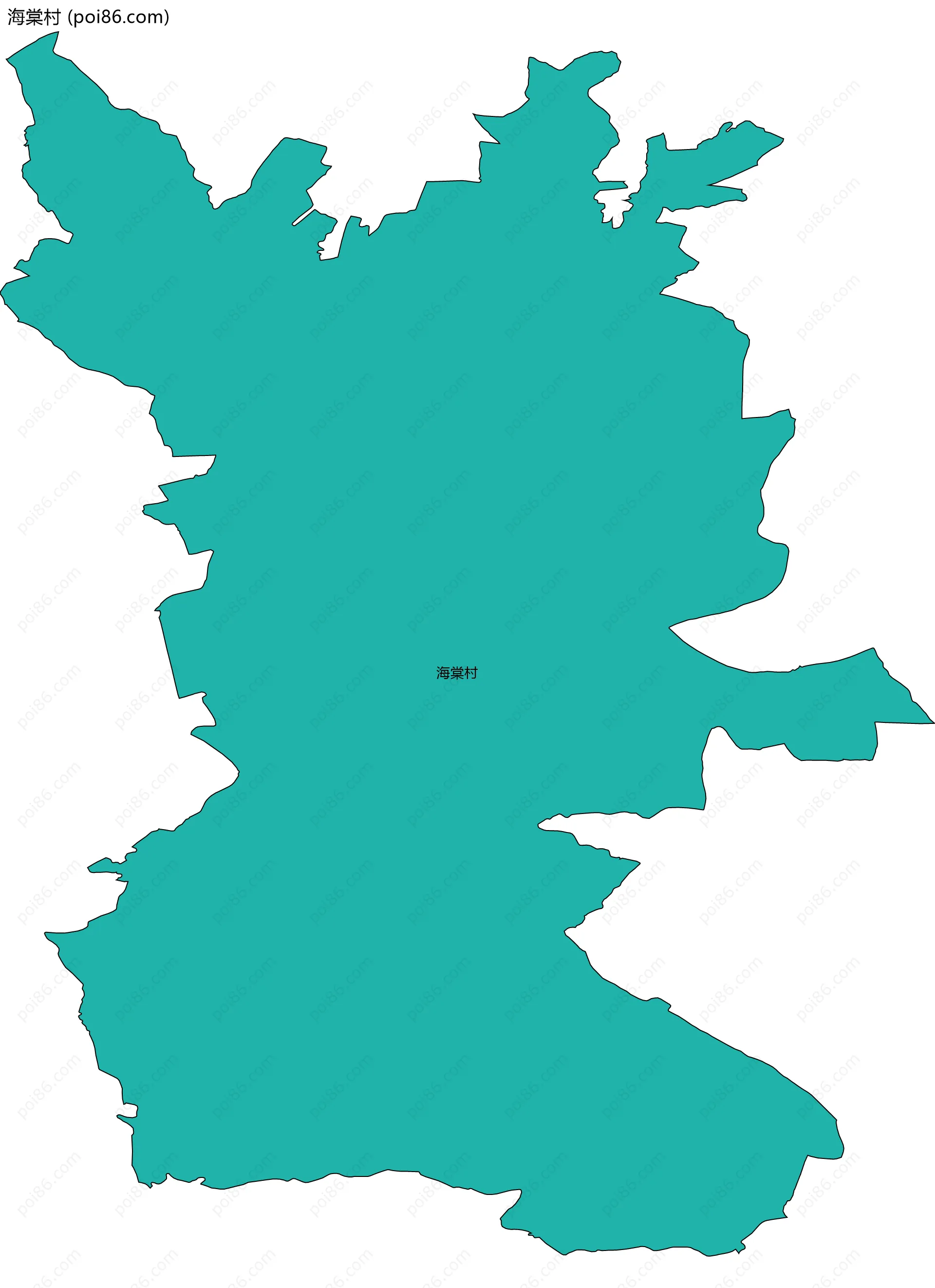 海棠村边界地图