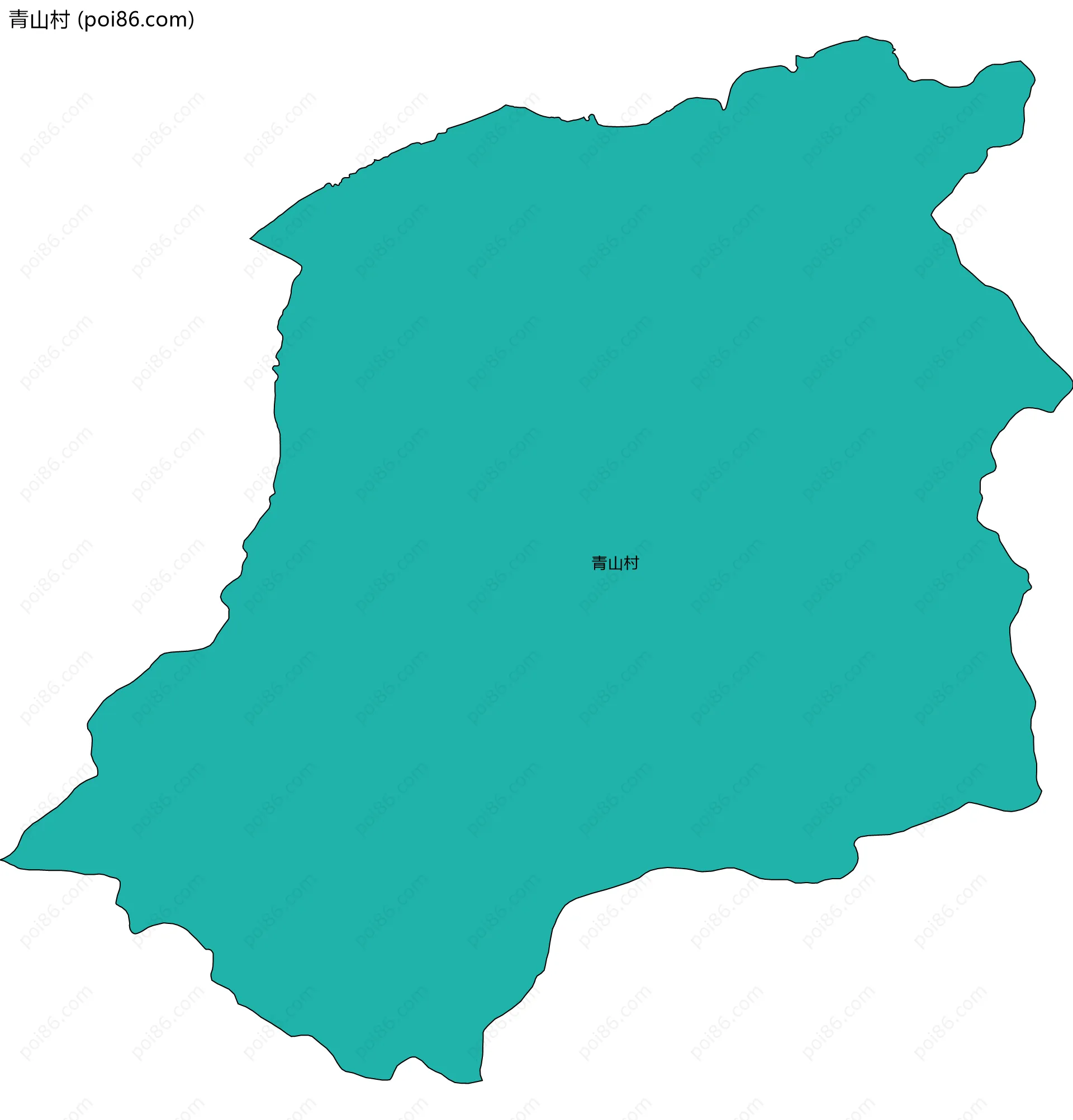 青山村边界地图