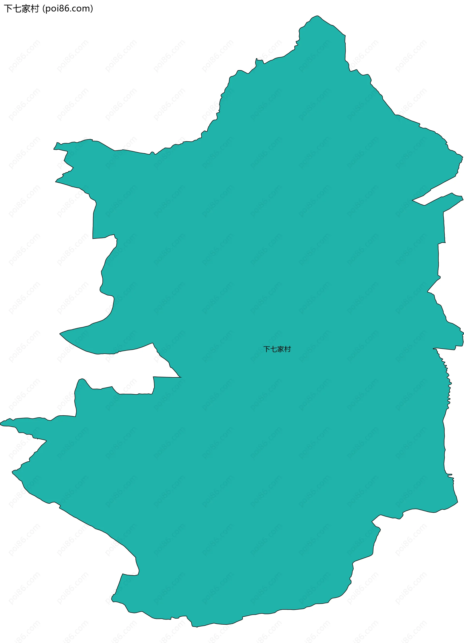 下七家村边界地图