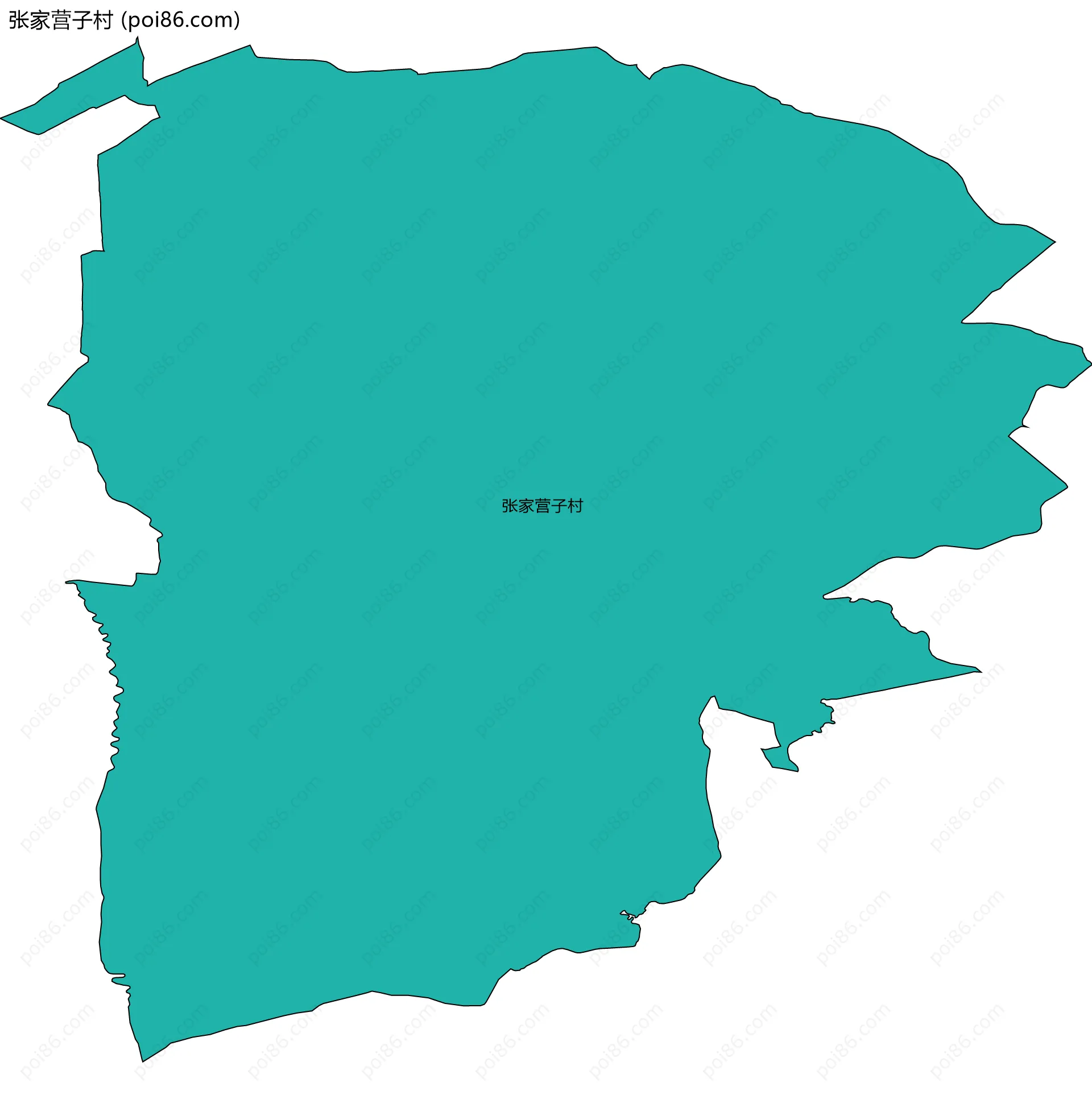 张家营子村边界地图