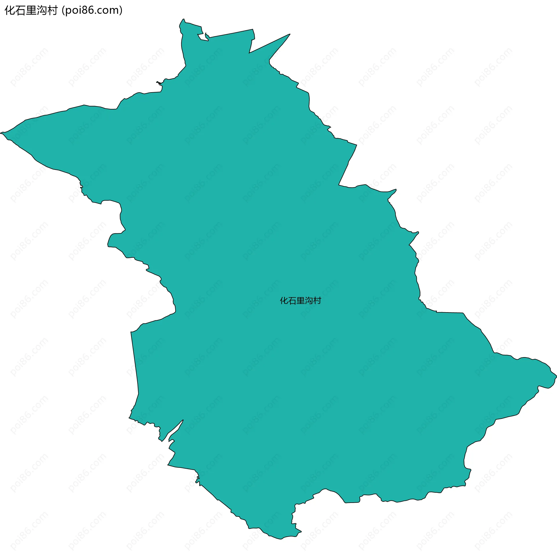 化石里沟村边界地图