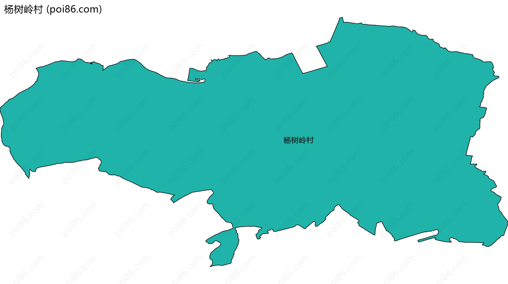 杨树岭村边界地图
