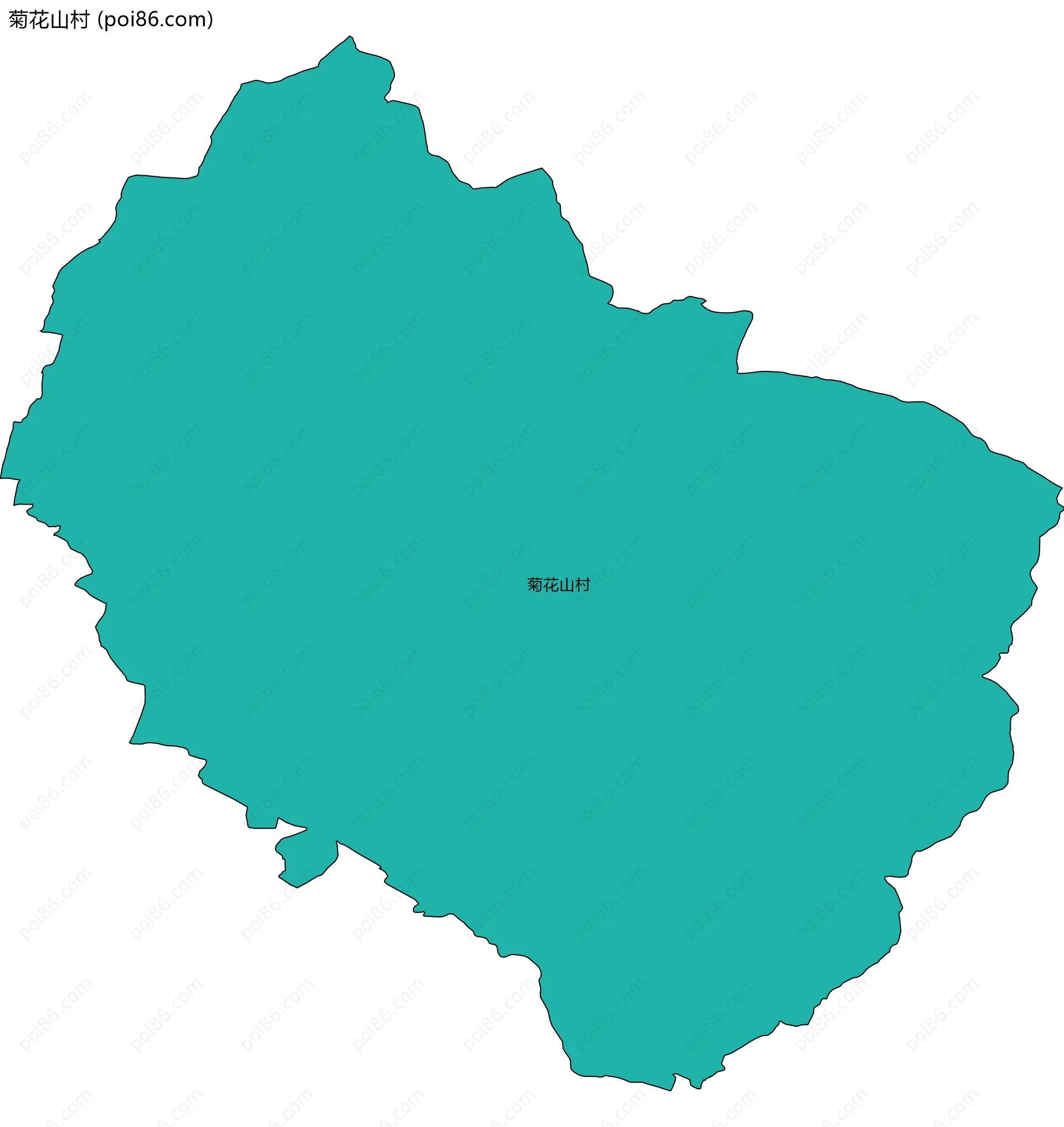 菊花山村边界地图