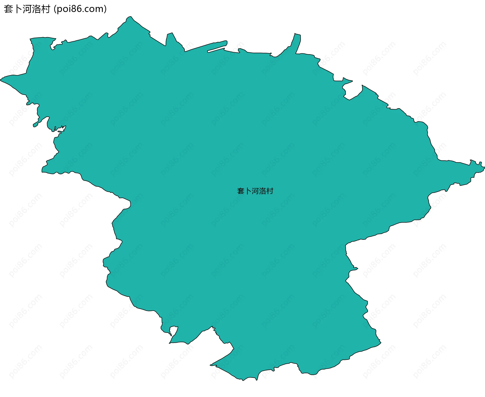 套卜河洛村边界地图