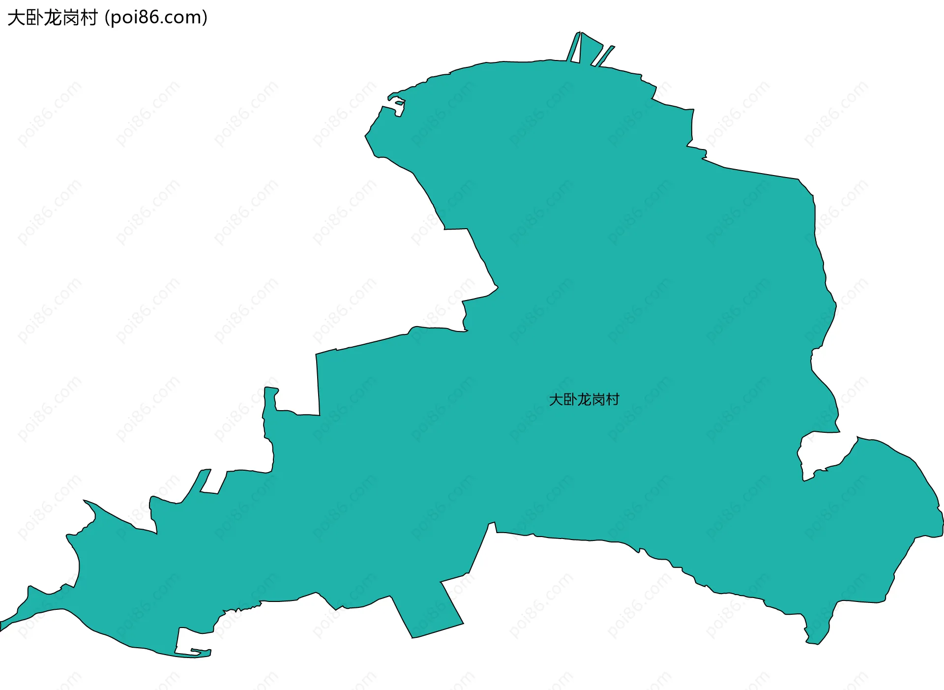 大卧龙岗村边界地图