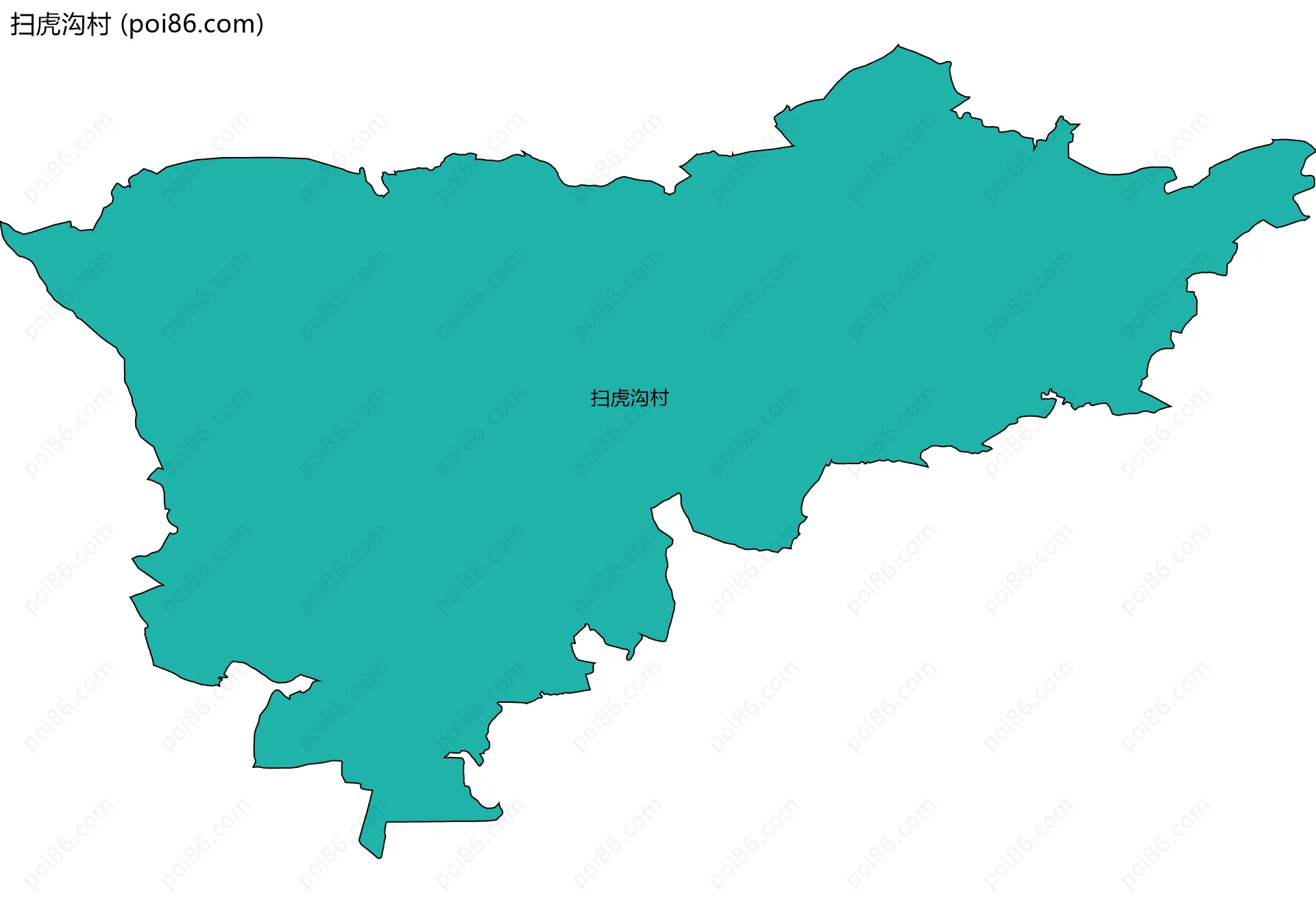 扫虎沟村边界地图
