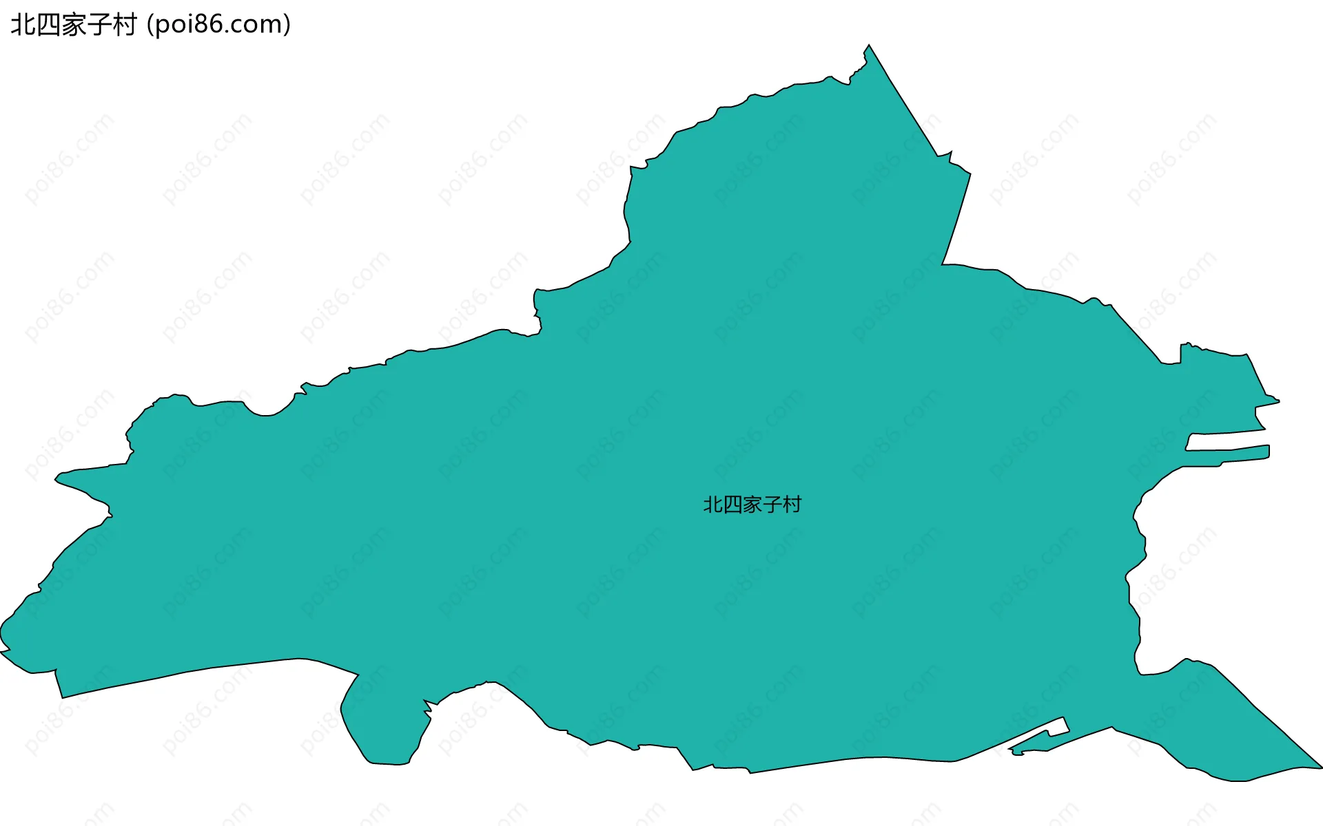 北四家子村边界地图