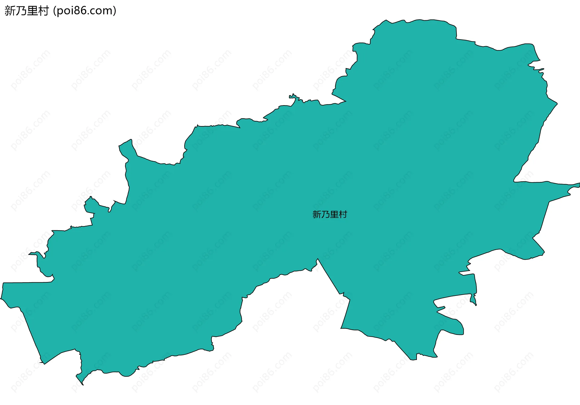新乃里村边界地图