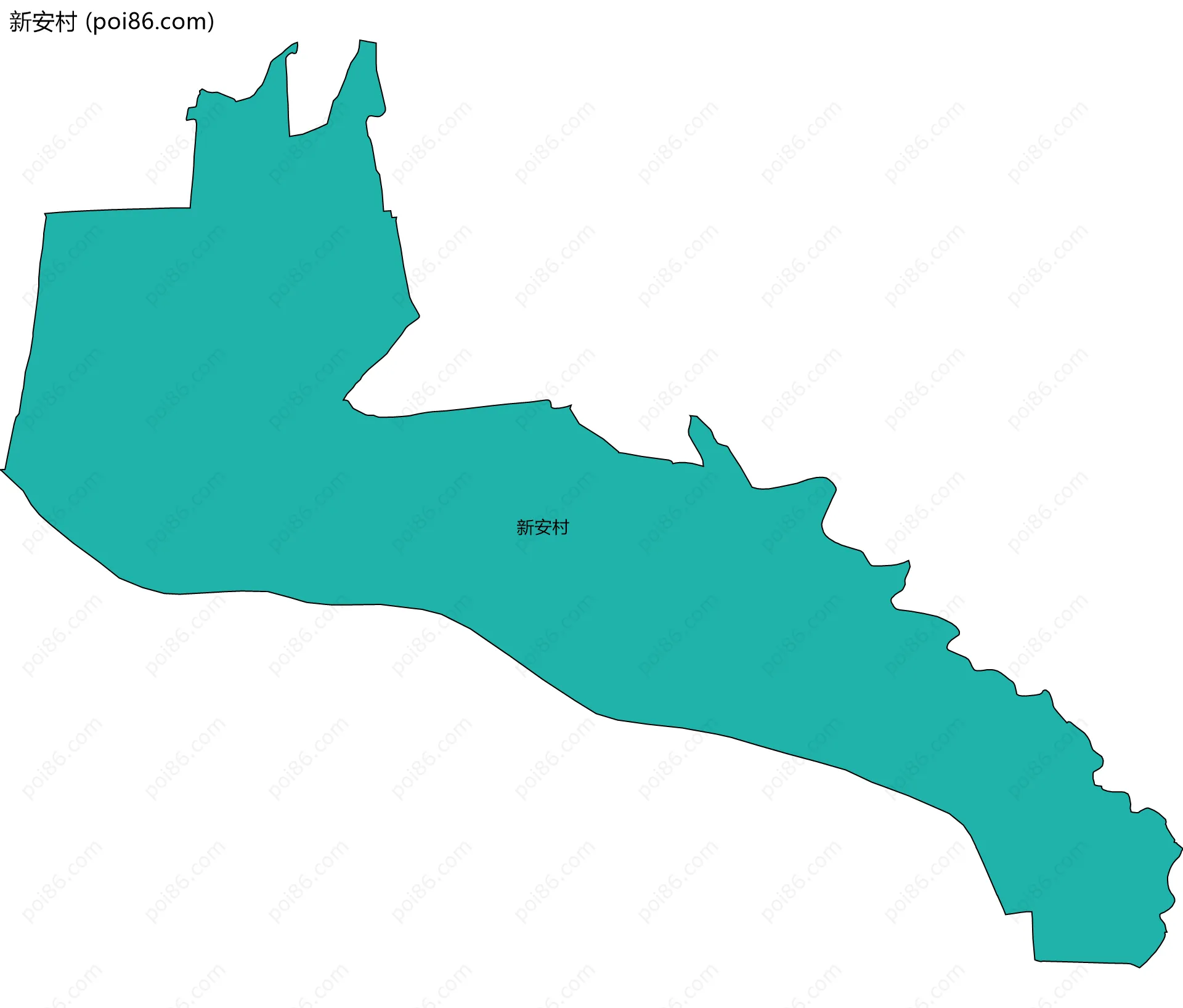新安村边界地图