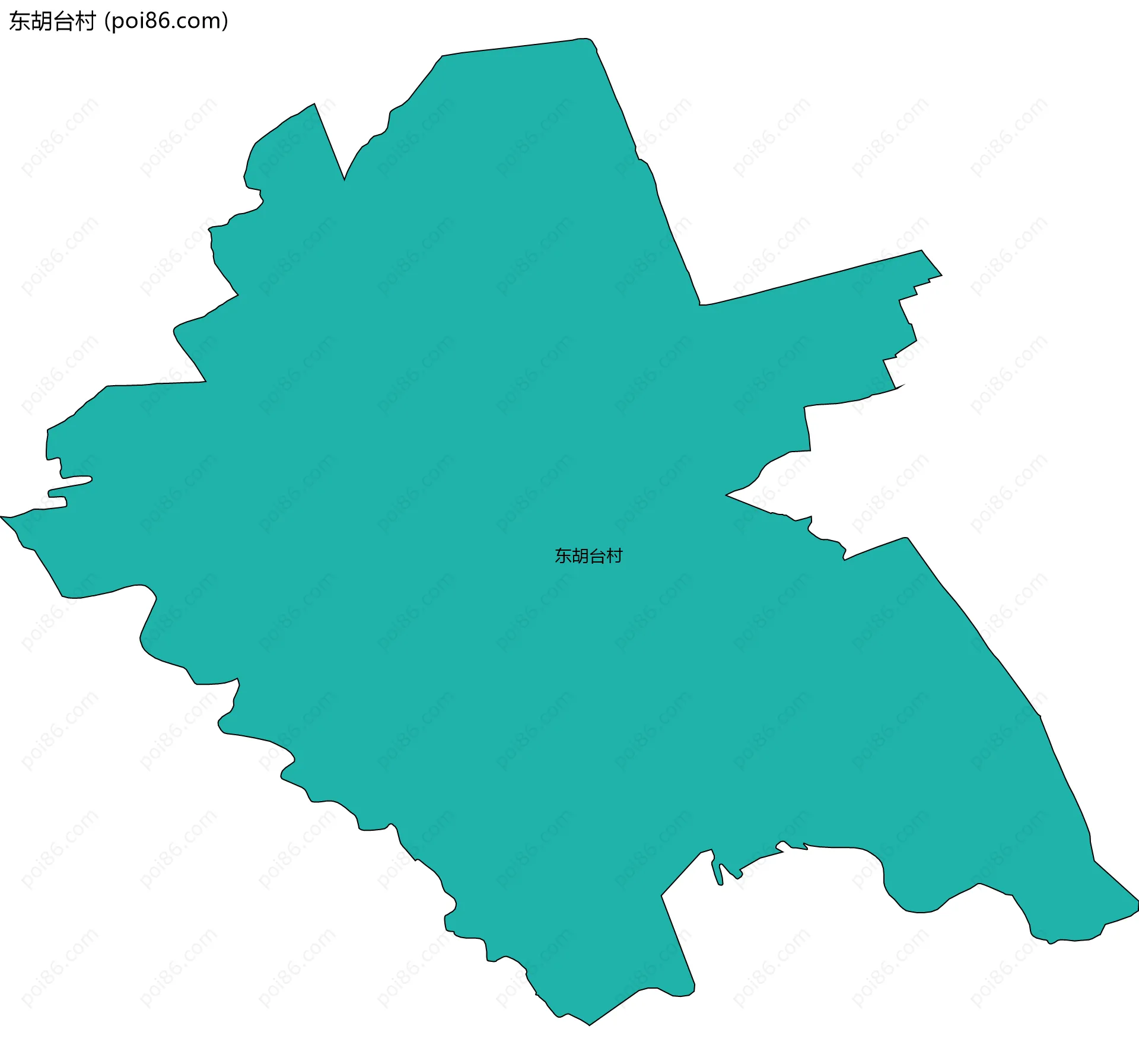 东胡台村边界地图