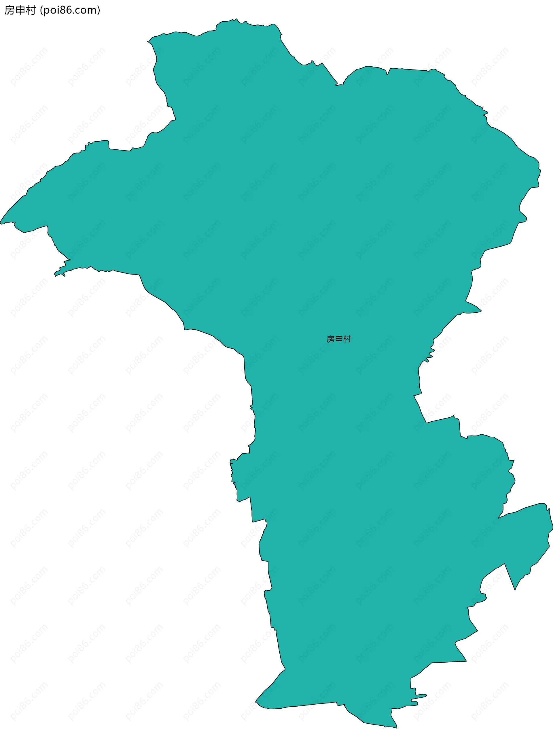 房申村边界地图