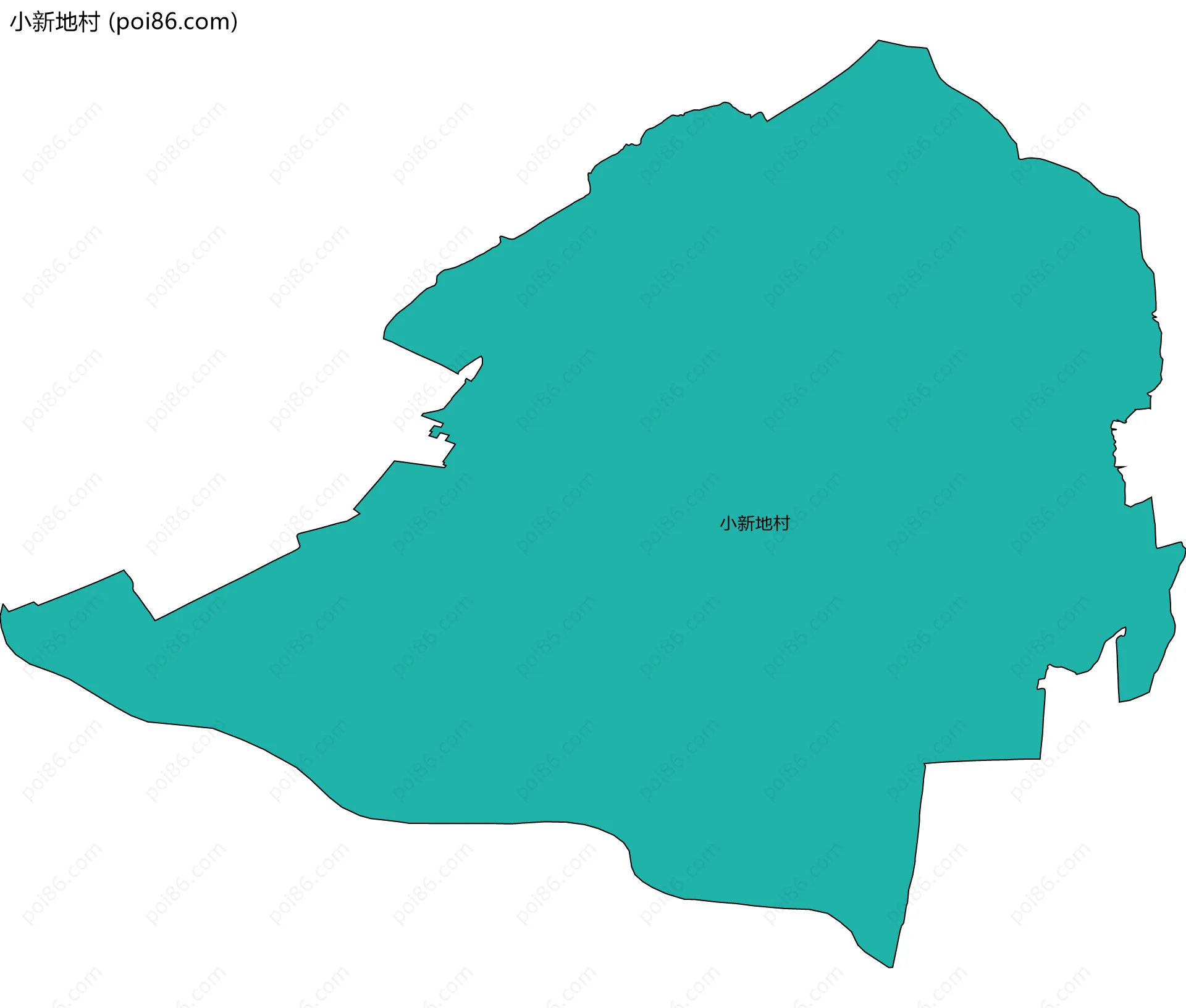 小新地村边界地图