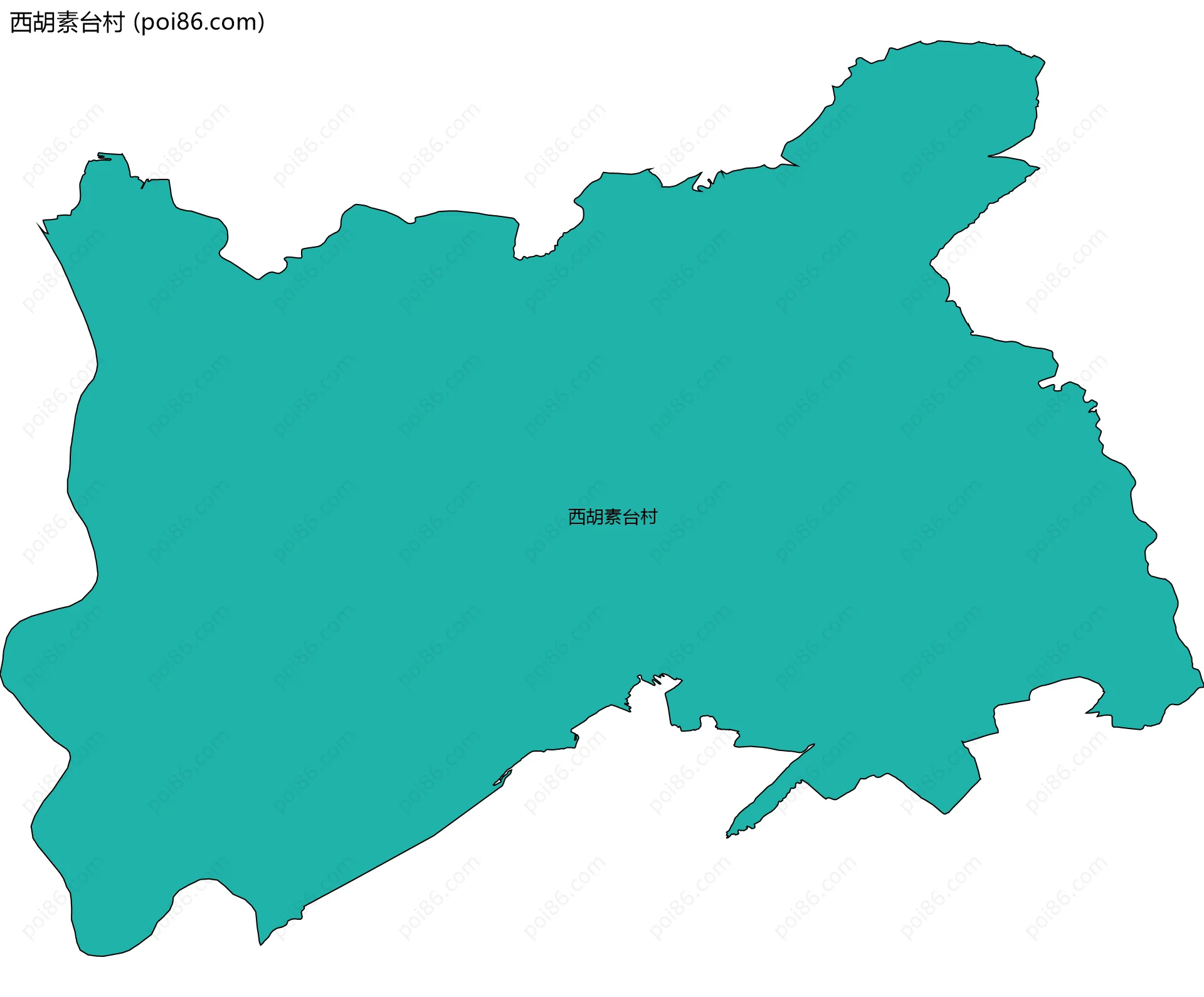 西胡素台村边界地图