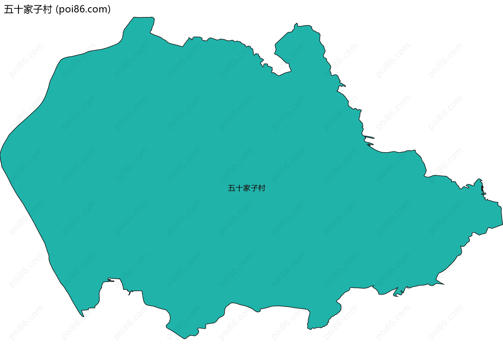 五十家子村边界地图