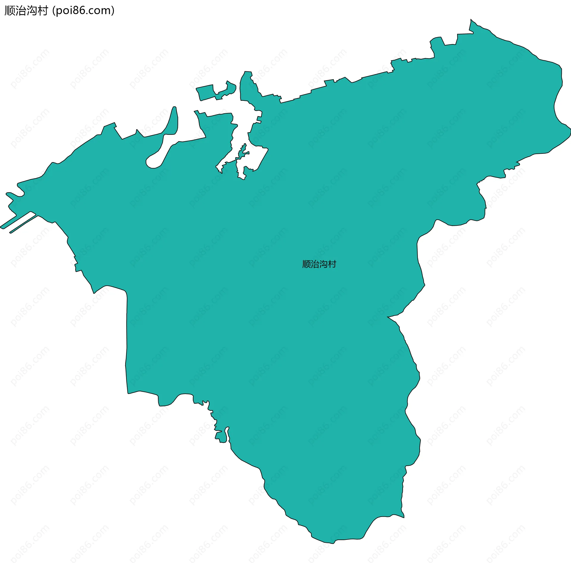 顺治沟村边界地图