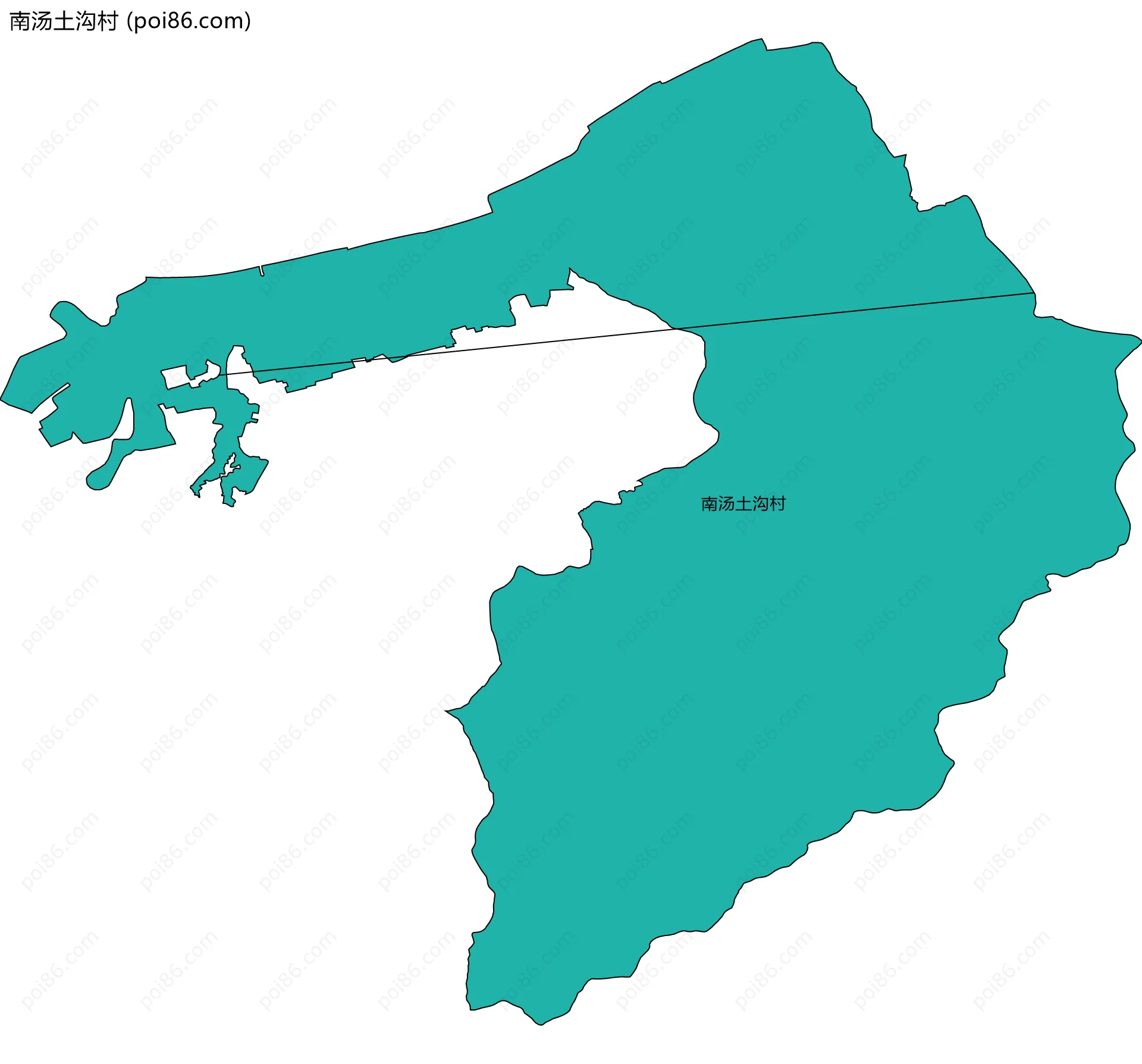 南汤土沟村边界地图
