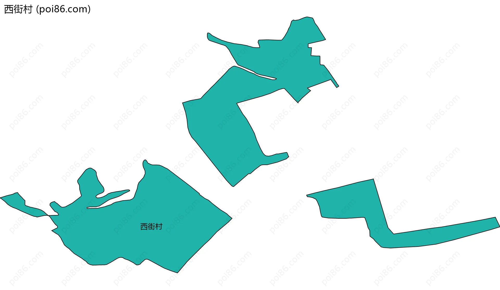 西街村边界地图