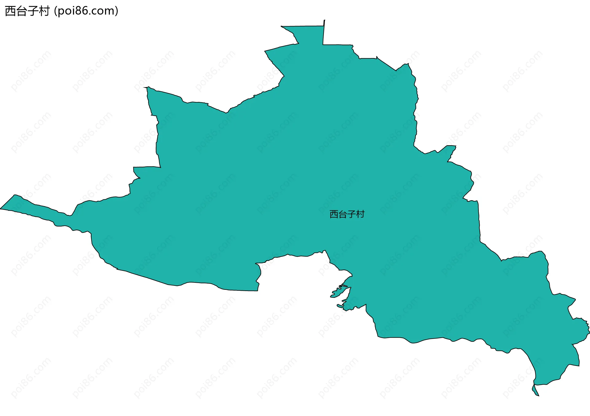 西台子村边界地图