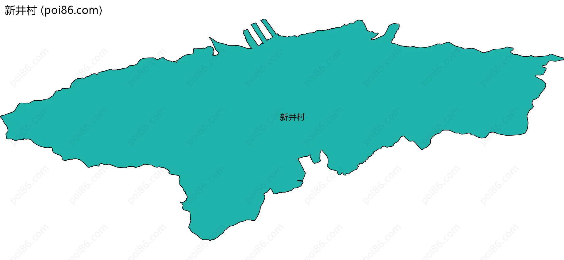 新井村边界地图