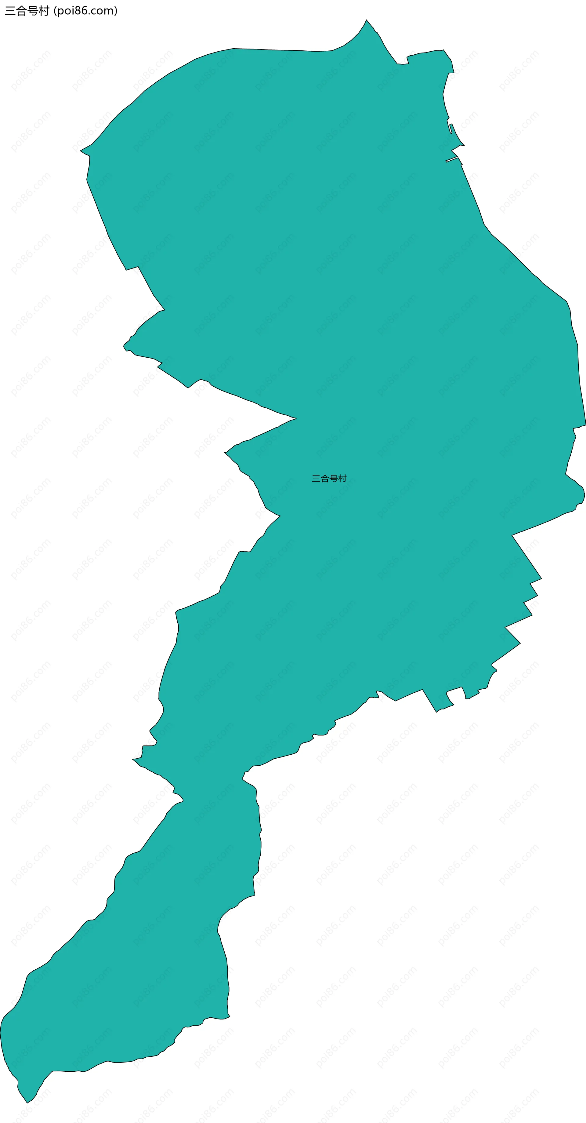 三合号村边界地图