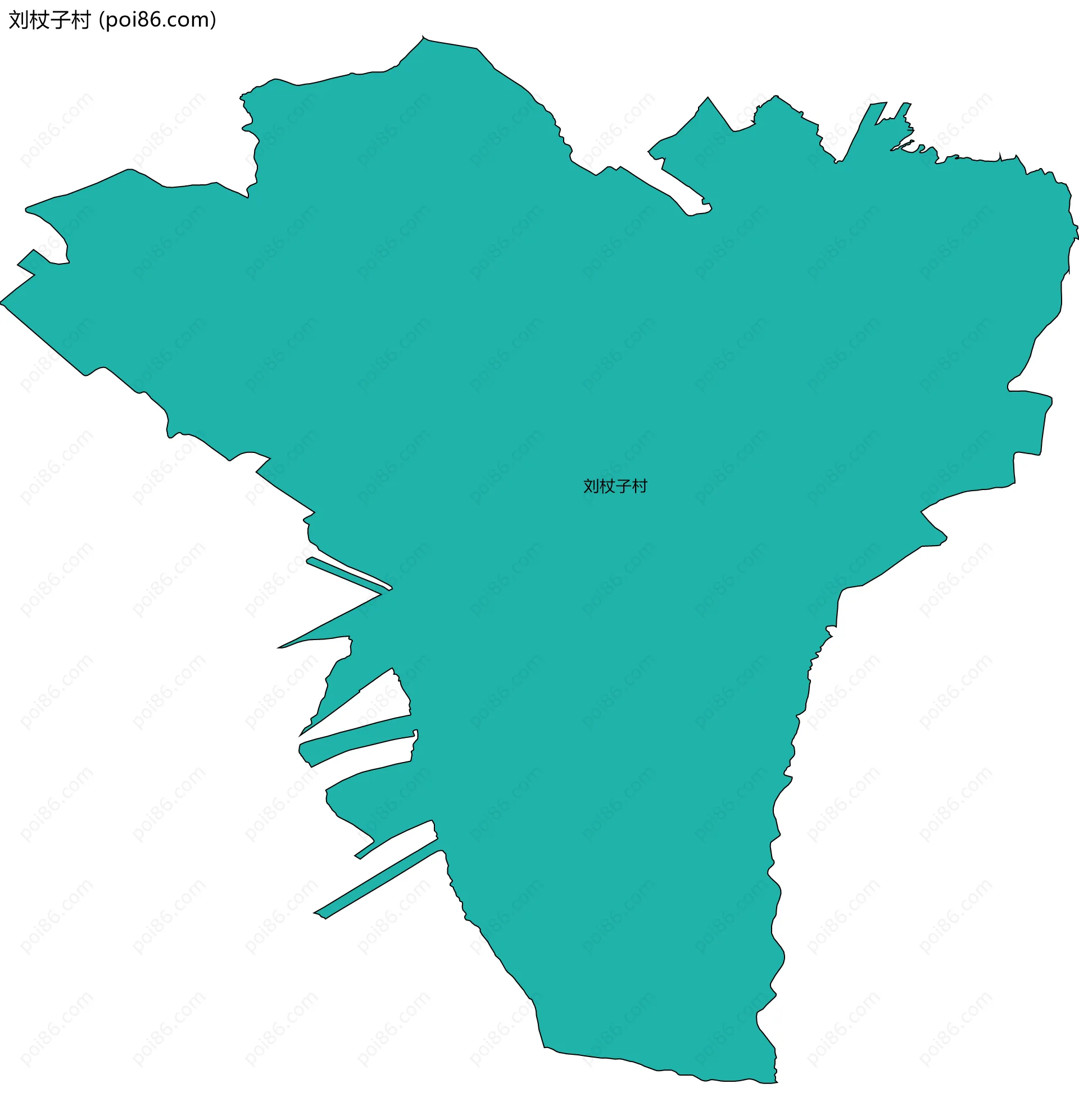 刘杖子村边界地图