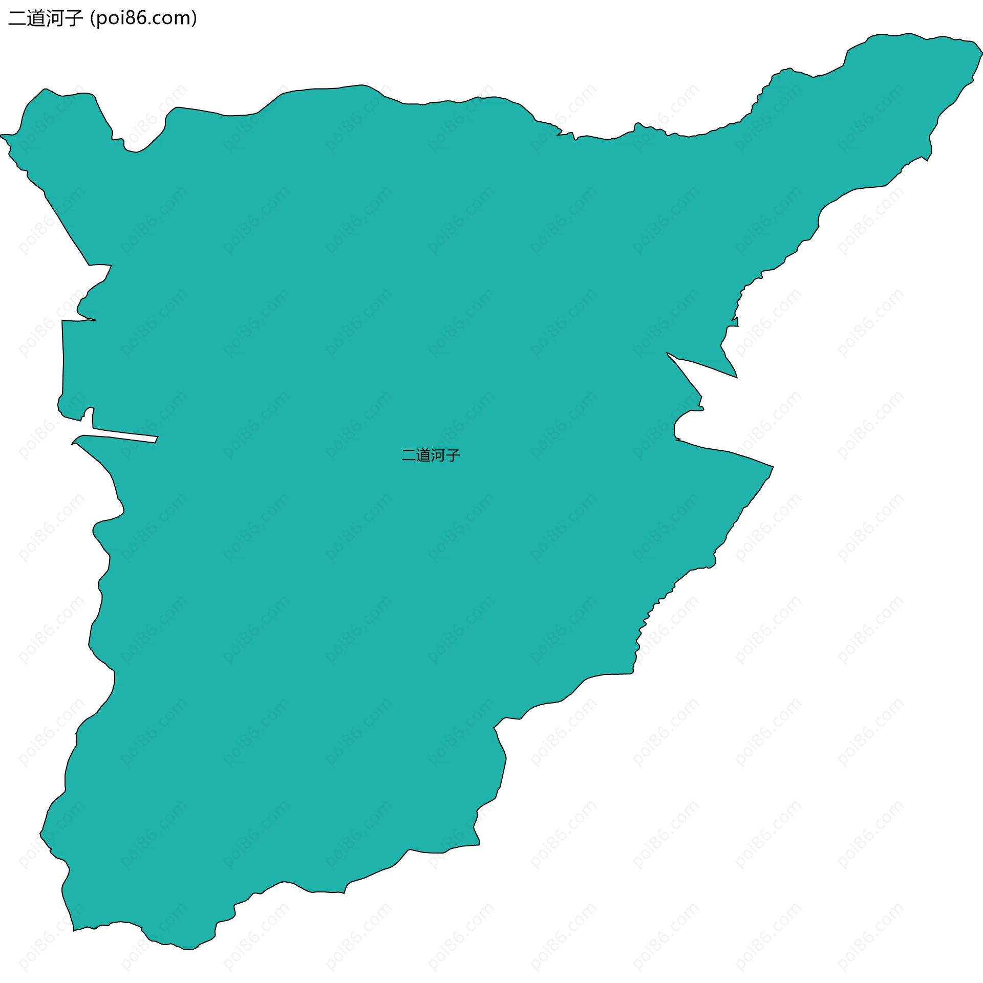 二道河子边界地图