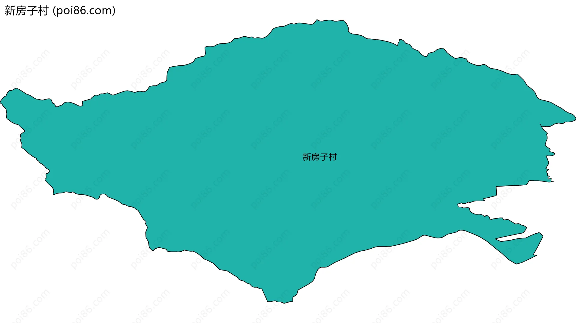 新房子村边界地图