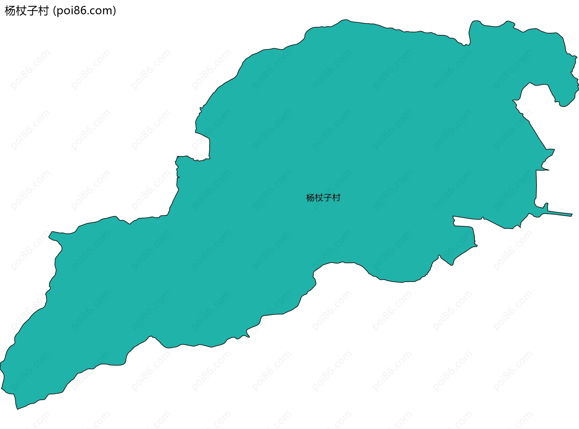 杨杖子村边界地图