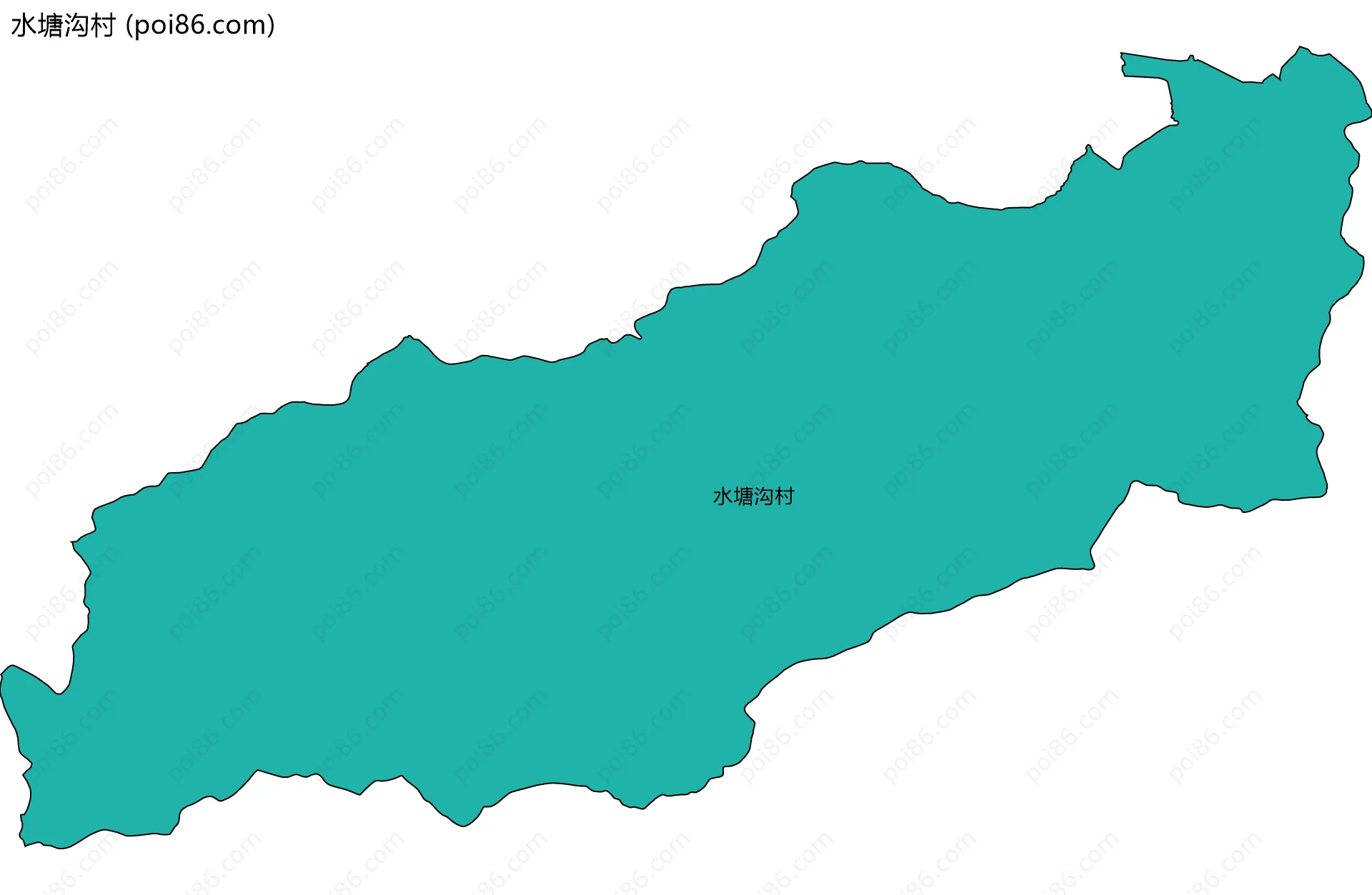水塘沟村边界地图