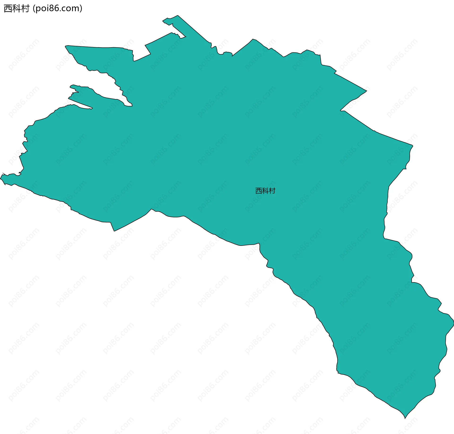 西科村边界地图