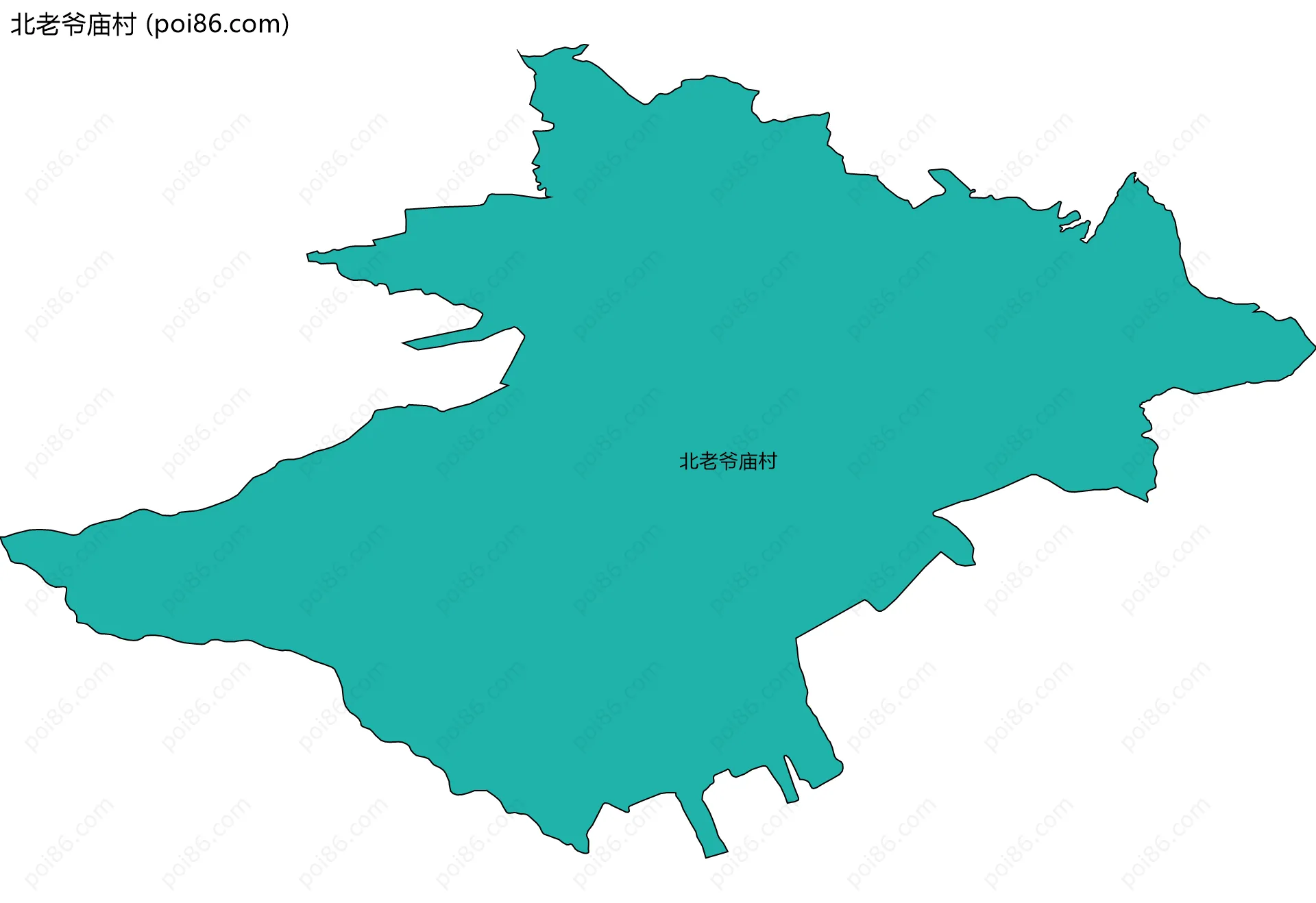 北老爷庙村边界地图