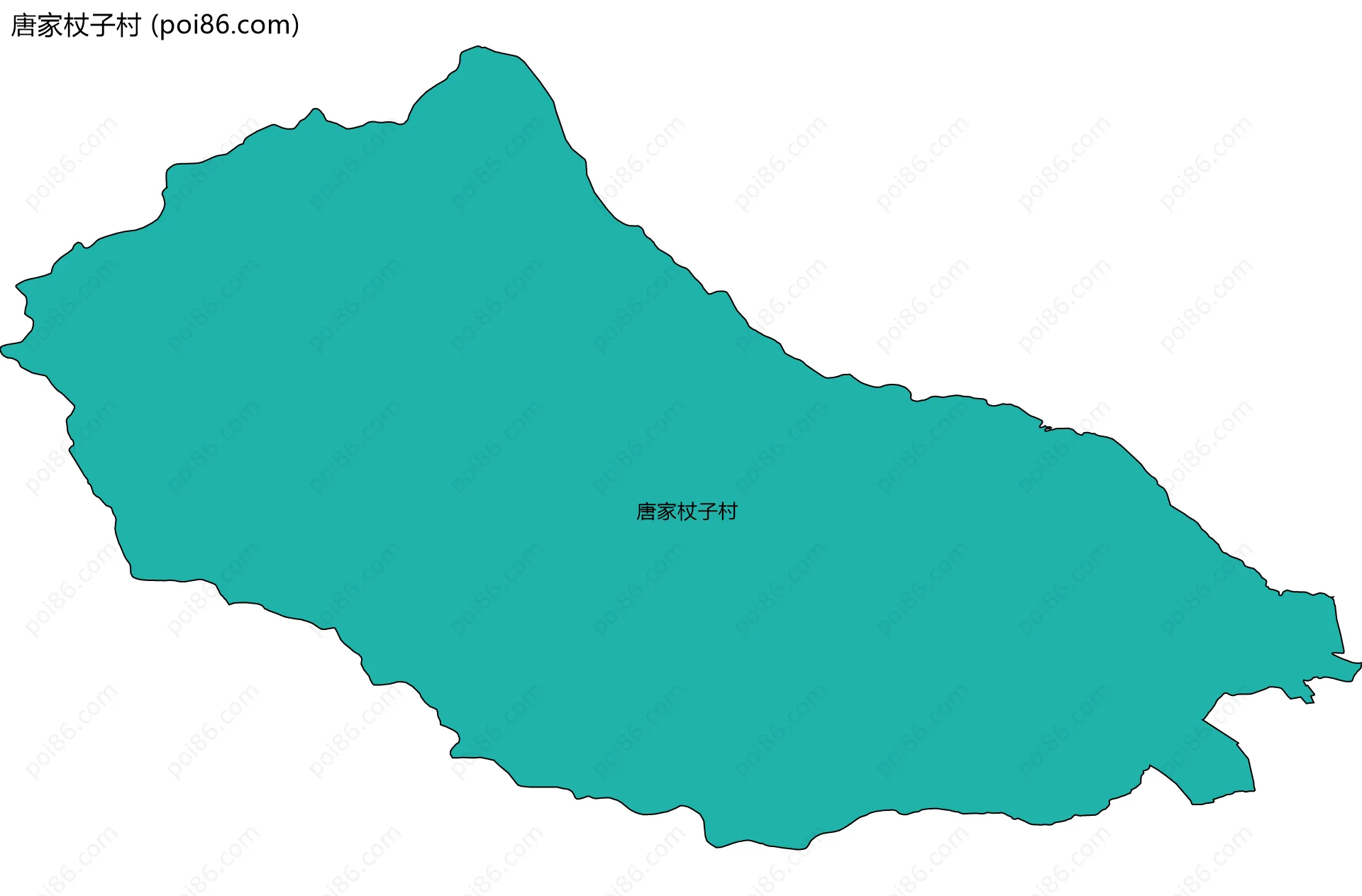 唐家杖子村边界地图