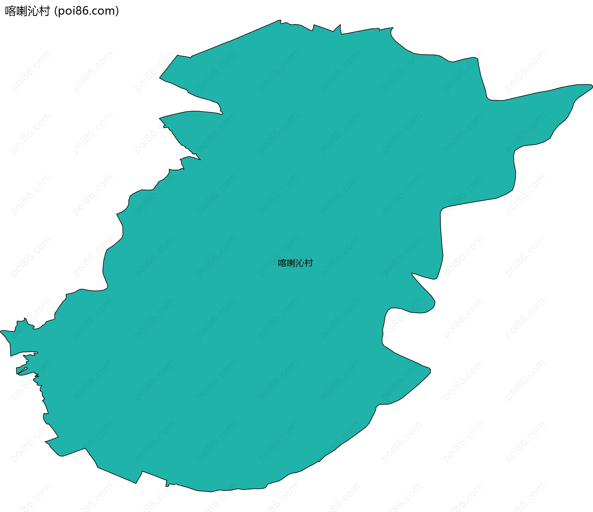 喀喇沁村边界地图