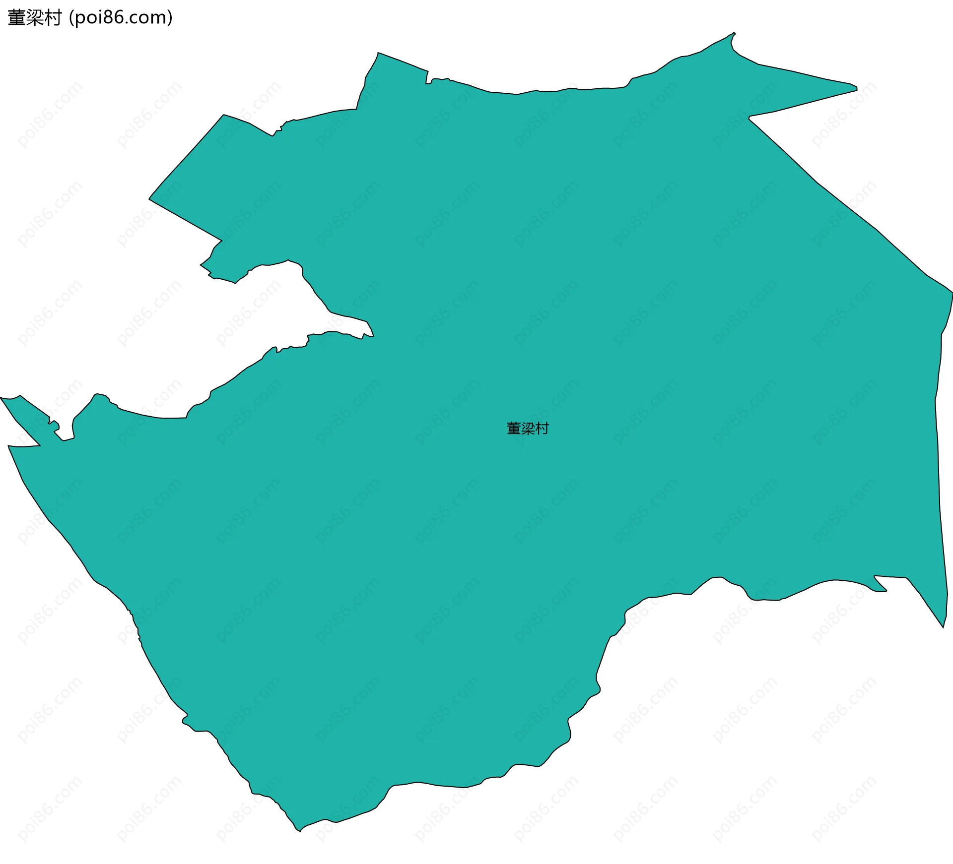 董梁村边界地图