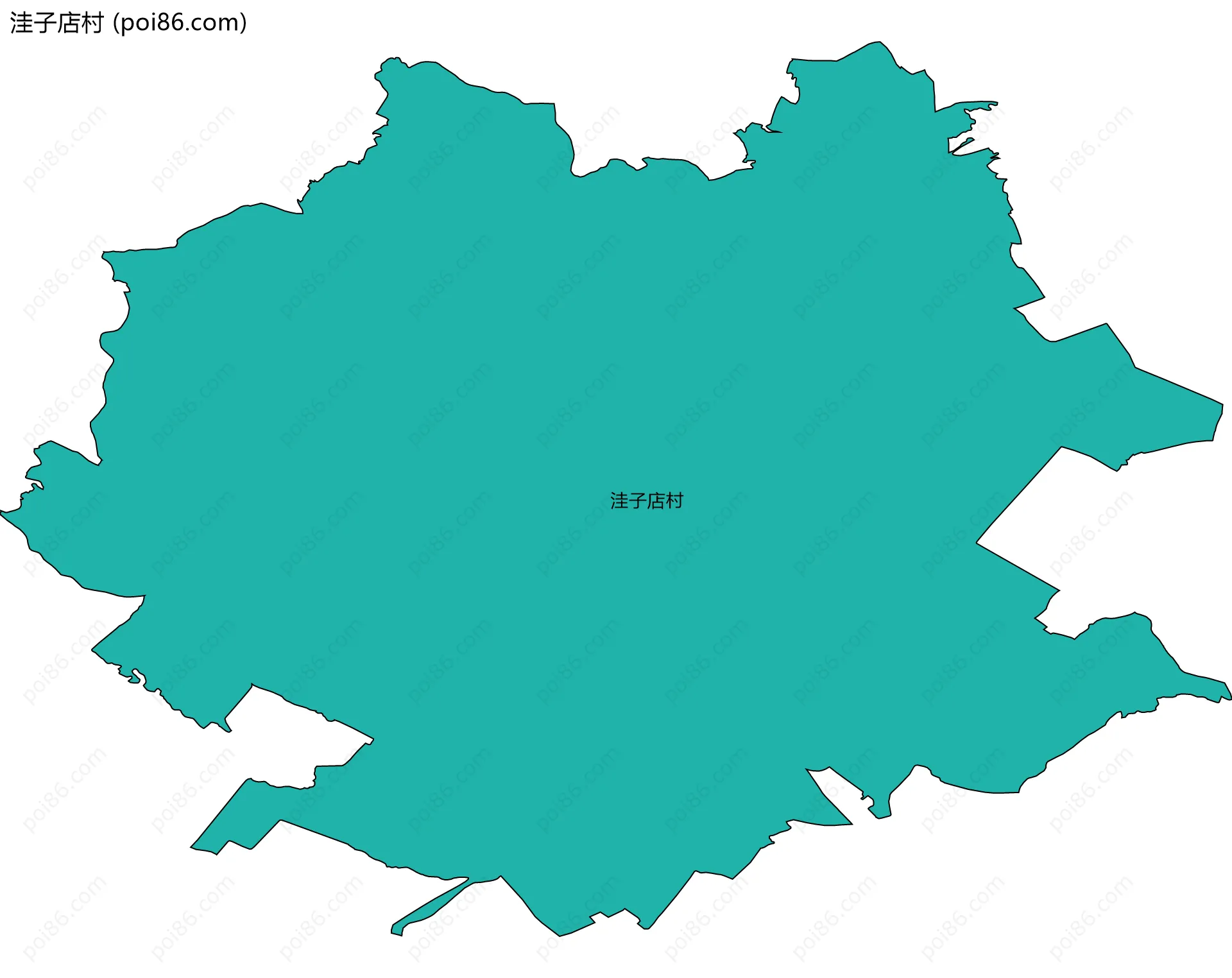 洼子店村边界地图