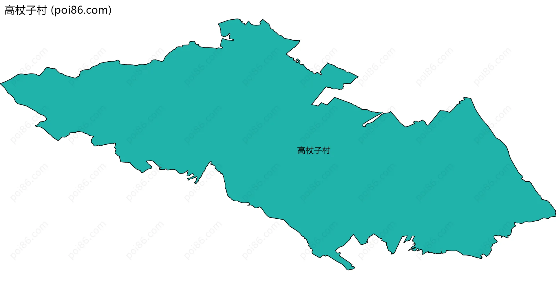 高杖子村边界地图