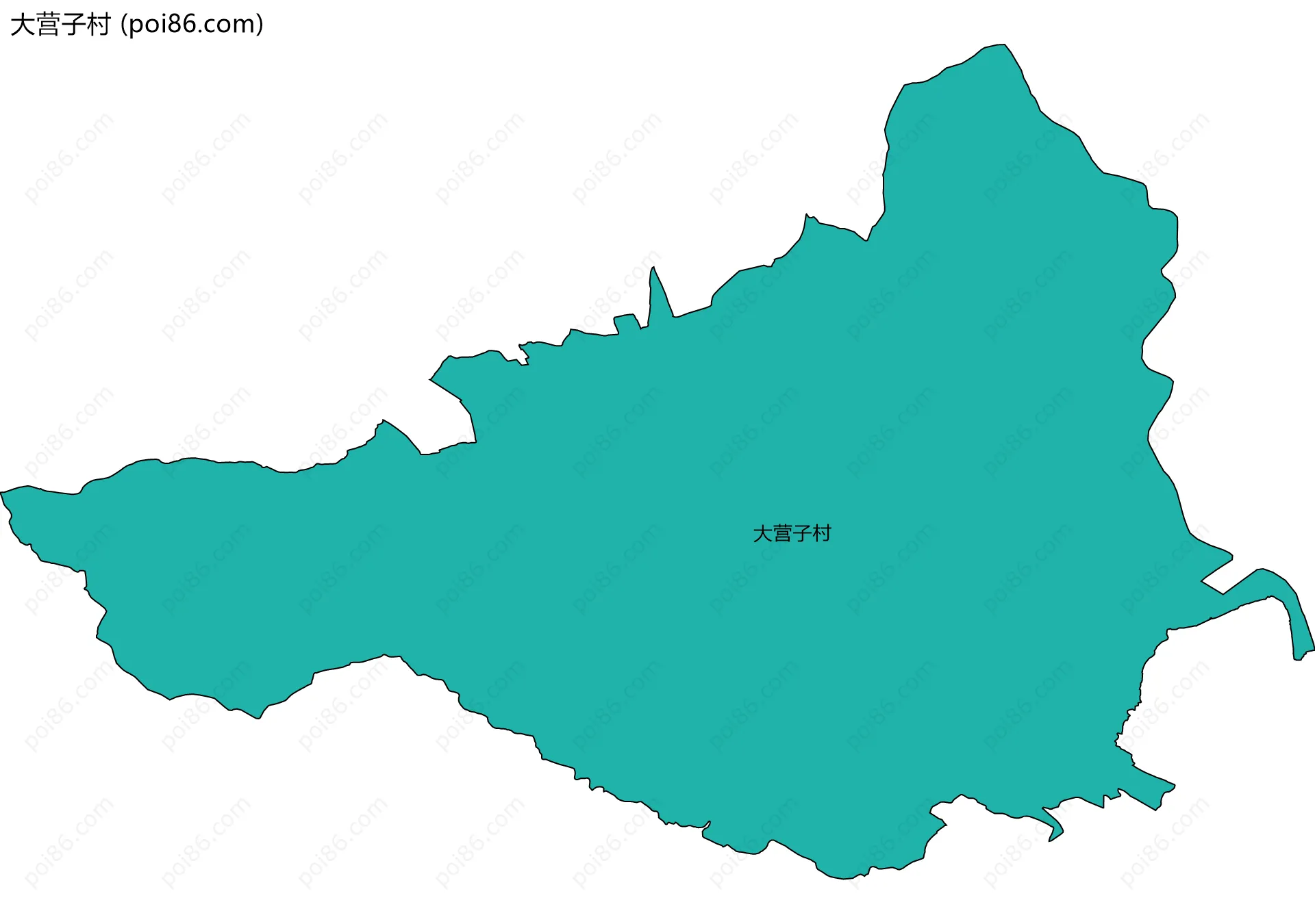大营子村边界地图