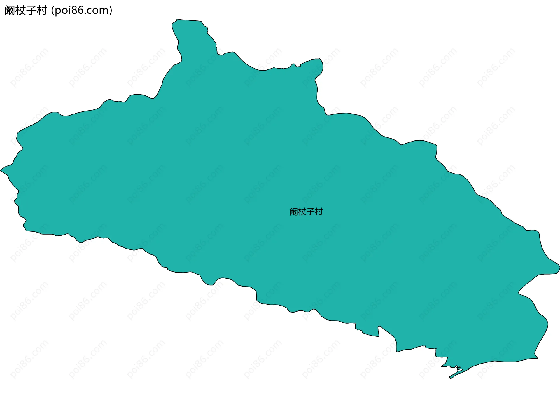 阚杖子村边界地图