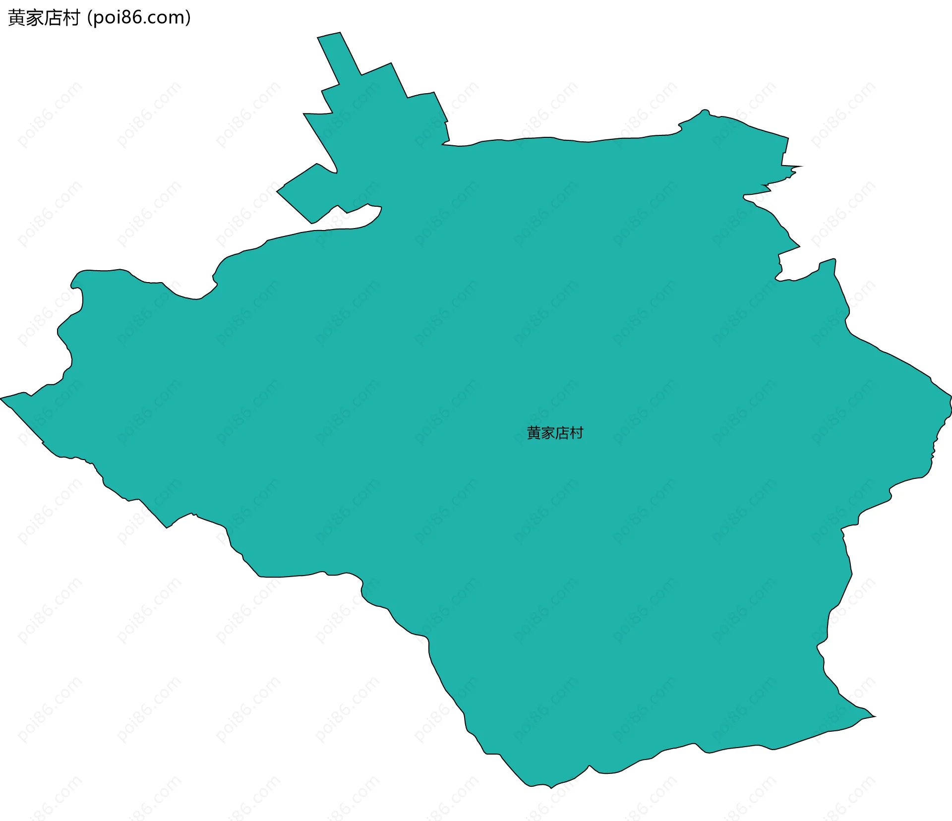 黄家店村边界地图