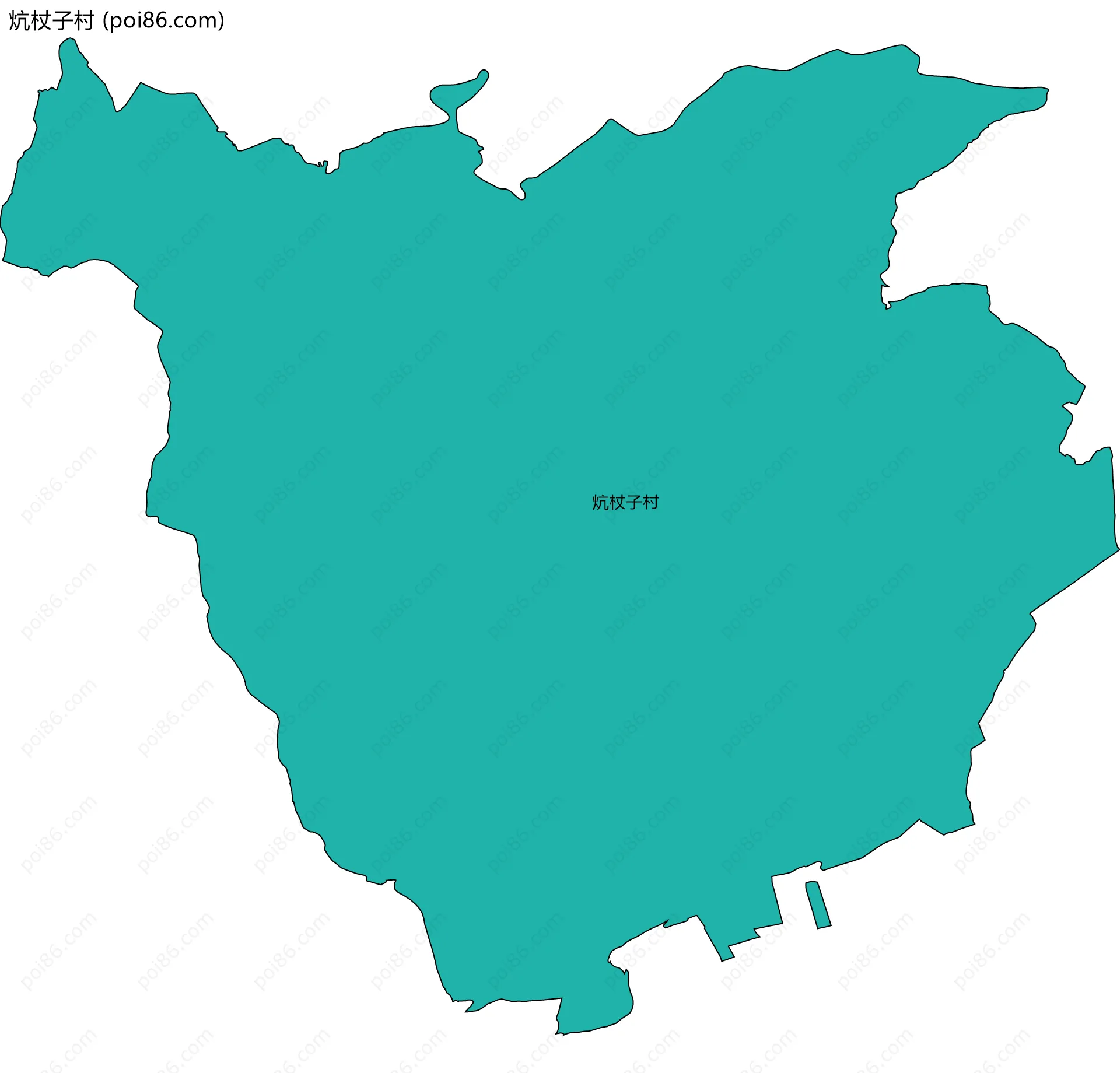 炕杖子村边界地图