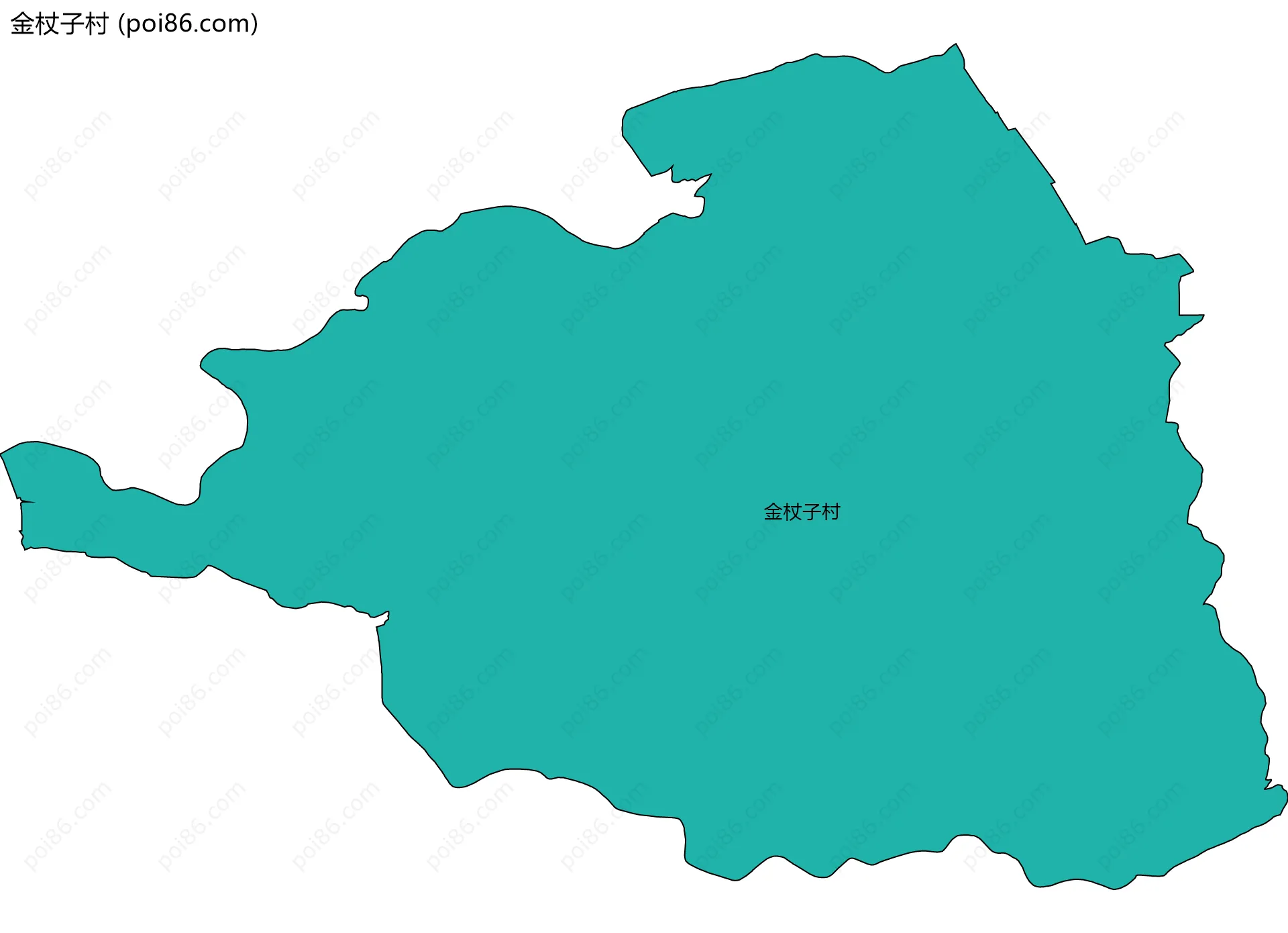 金杖子村边界地图