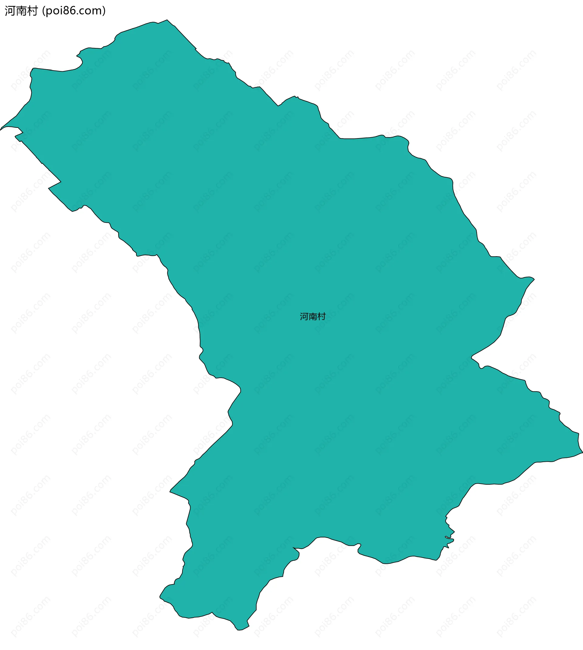 河南村边界地图