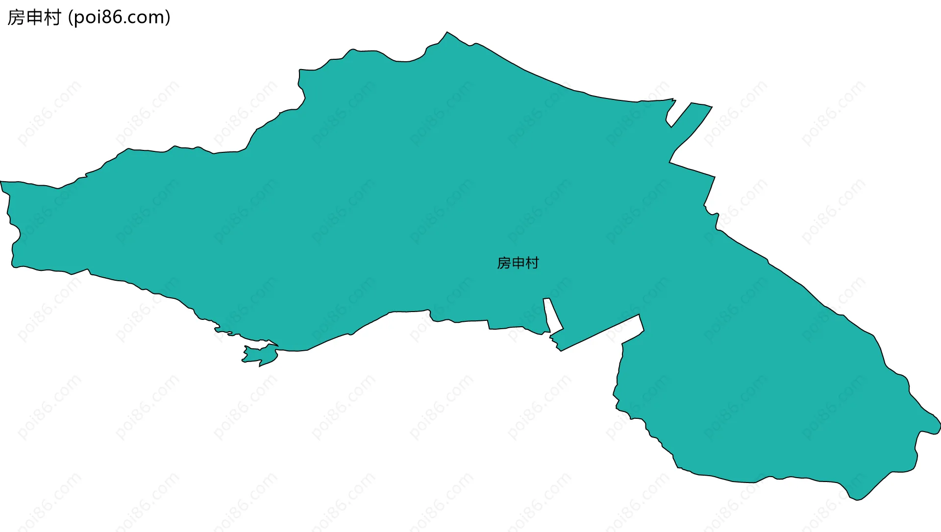 房申村边界地图