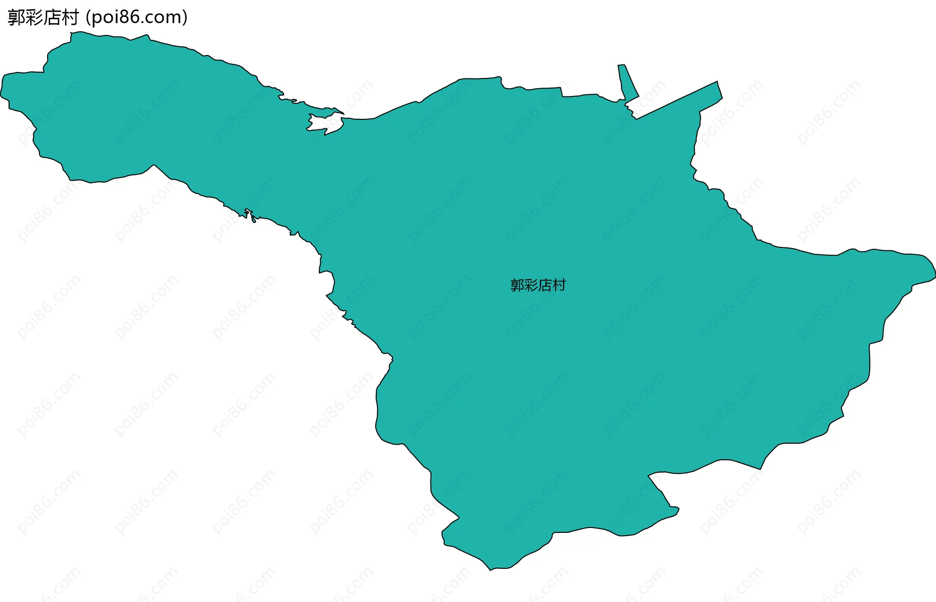 郭彩店村边界地图