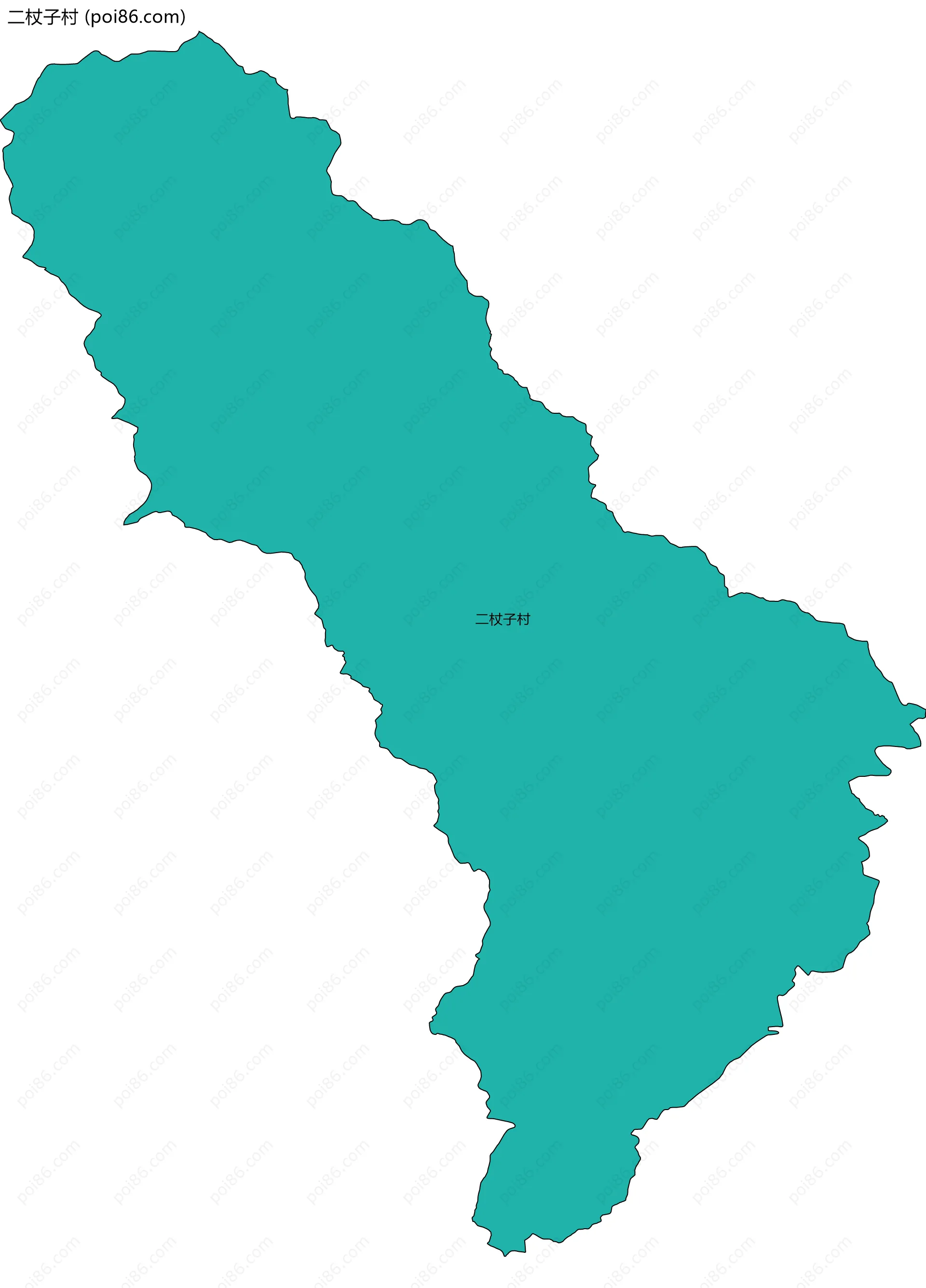 二杖子村边界地图