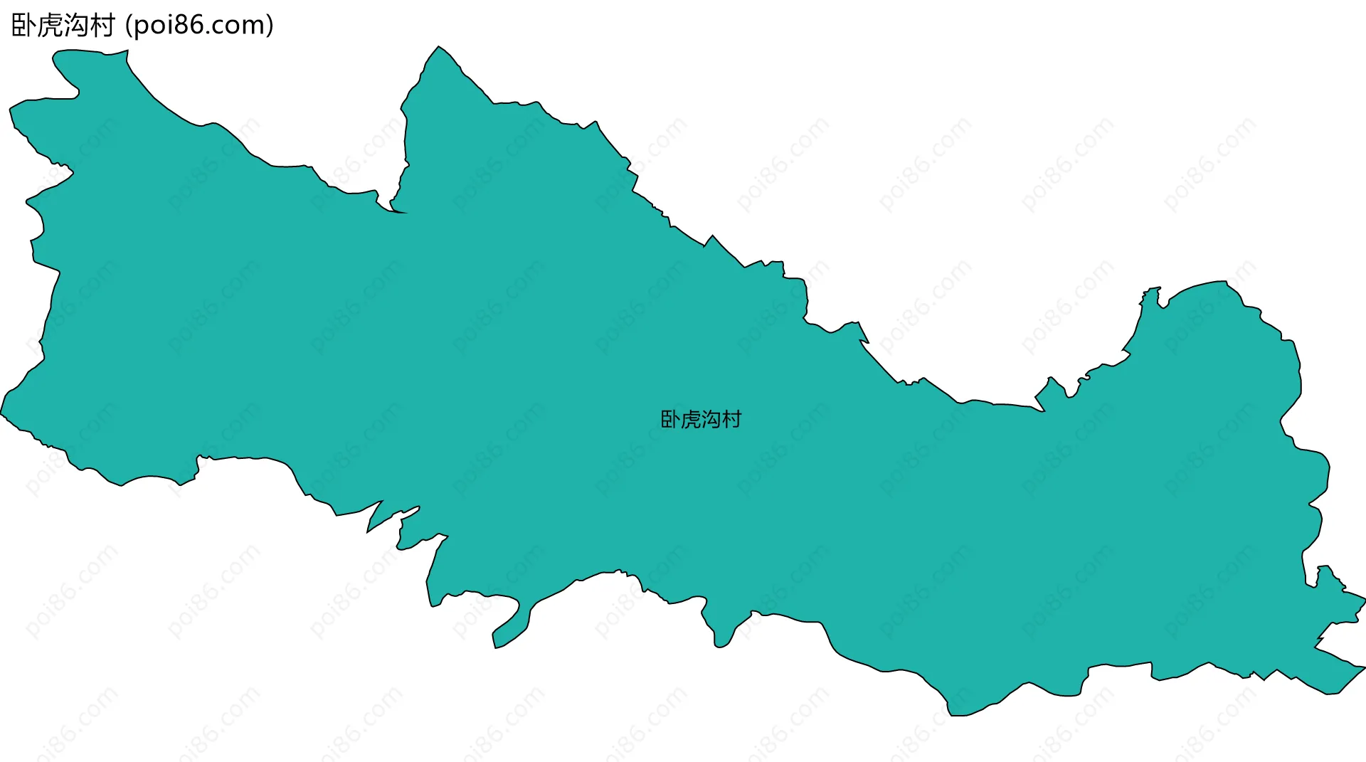 卧虎沟村边界地图