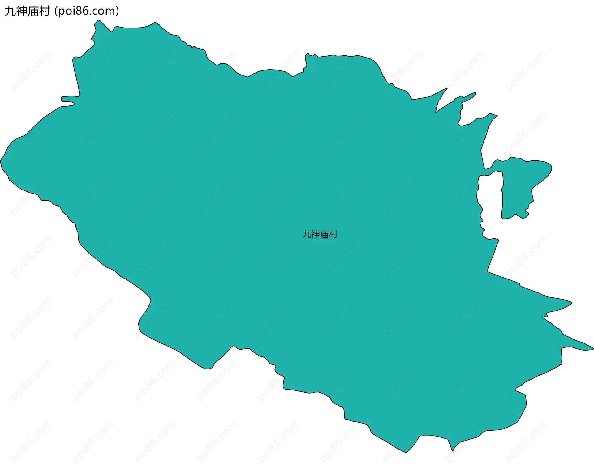 九神庙村边界地图